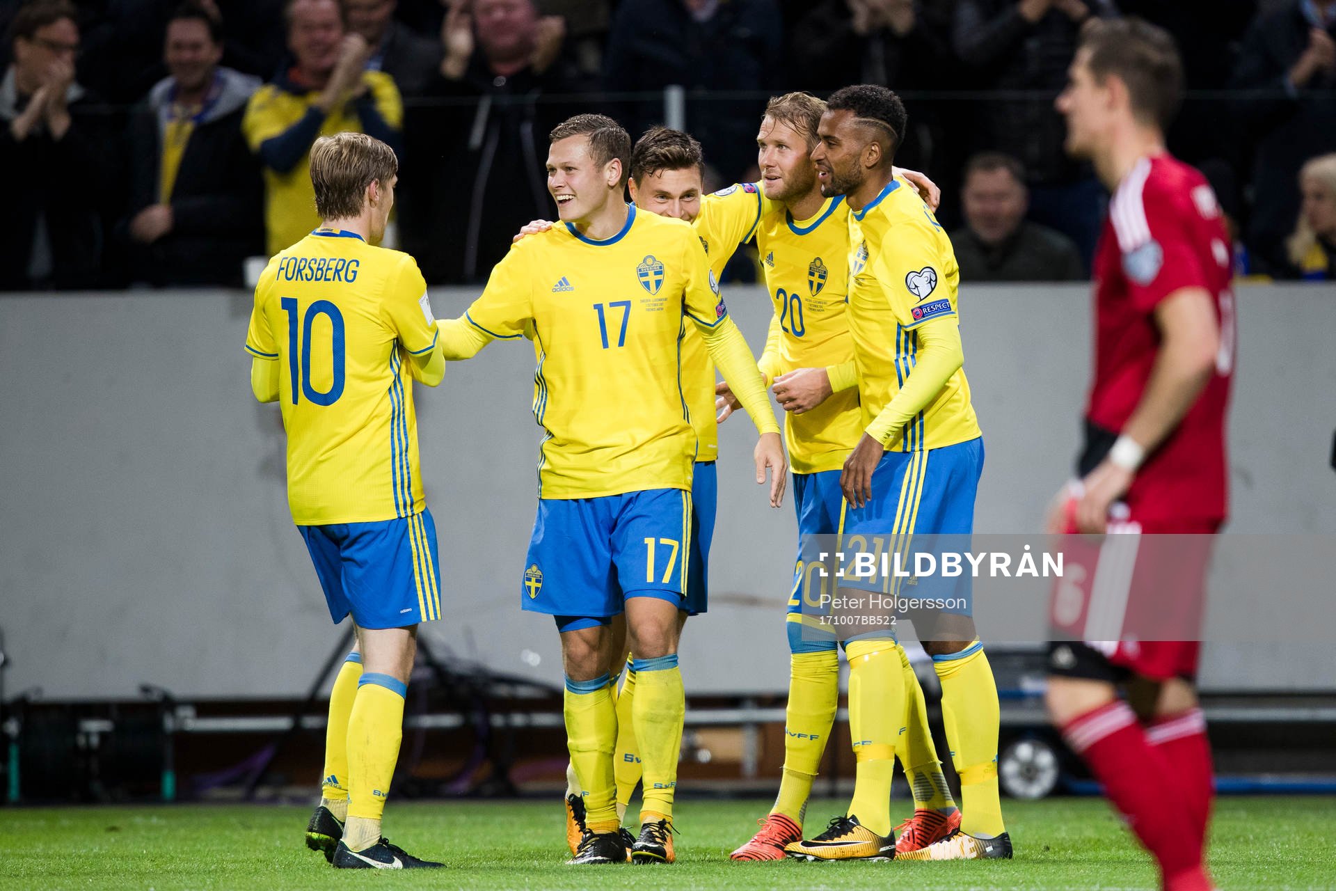 Sveriges Emil Forsberg , Viktor Claesson, Victor Nilsson