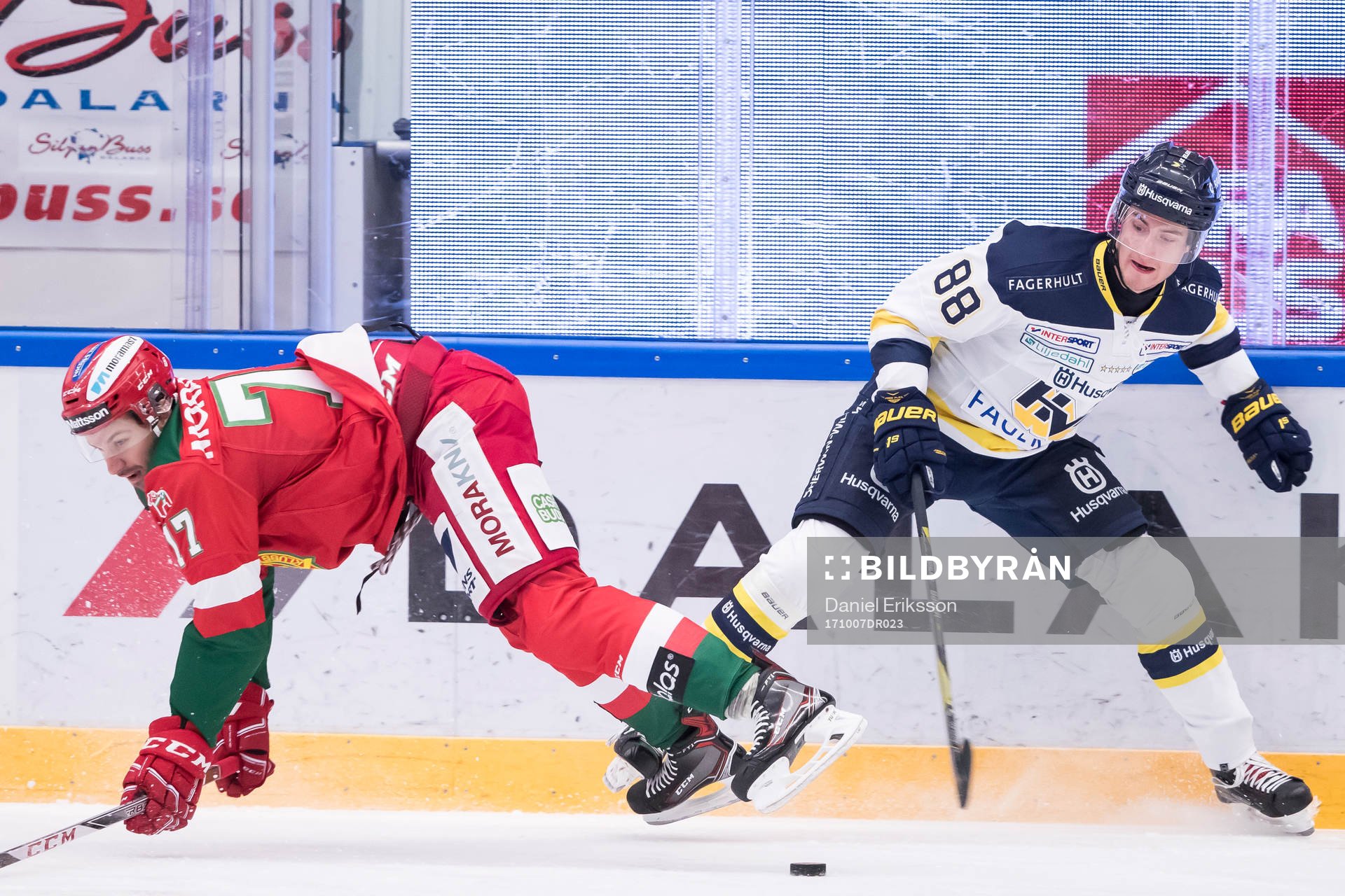 s Pierre Engvall  i ishockeymatchen i SHL mellan Mora och