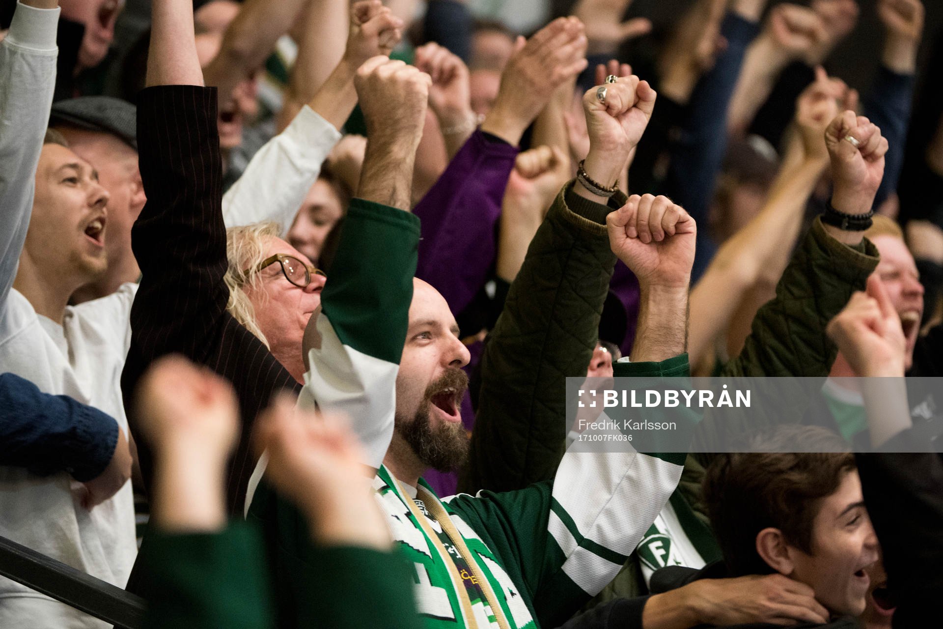 Färjestads supportrar jublar