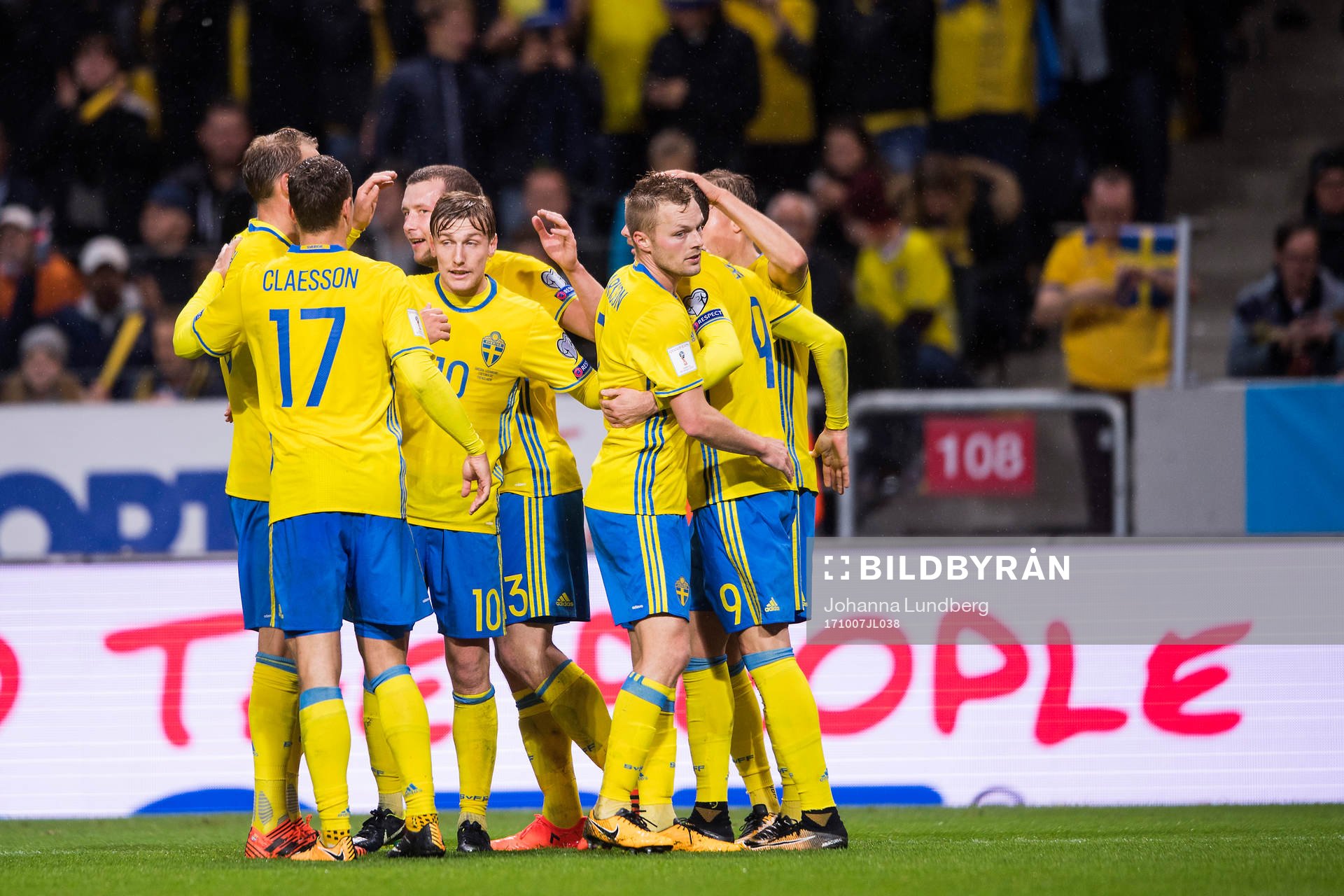 Sveriges Viktor Claesson, Ola Toivonen, Emil Forsberg,