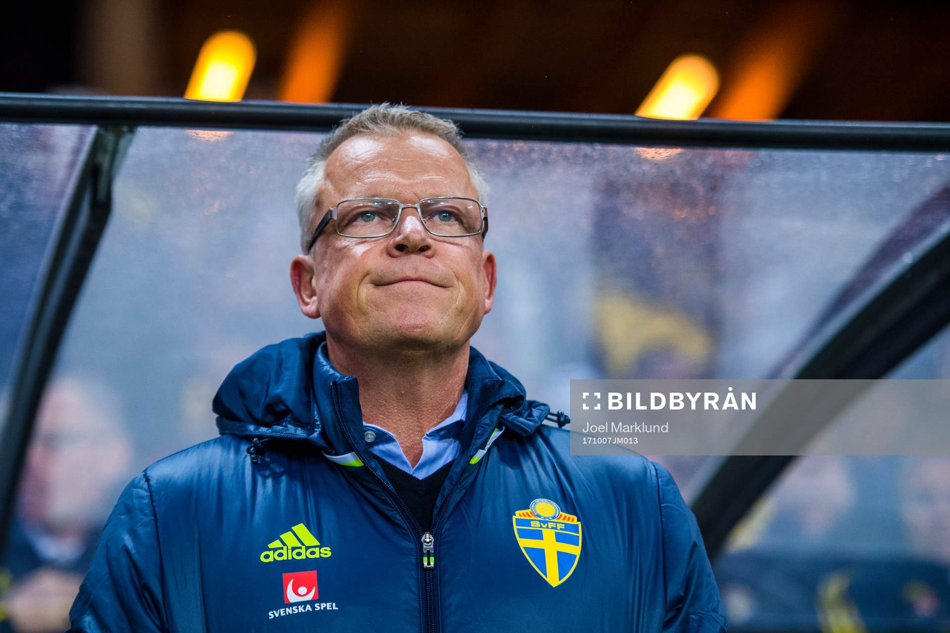 Sveriges förbundskapten Janne Andersson före