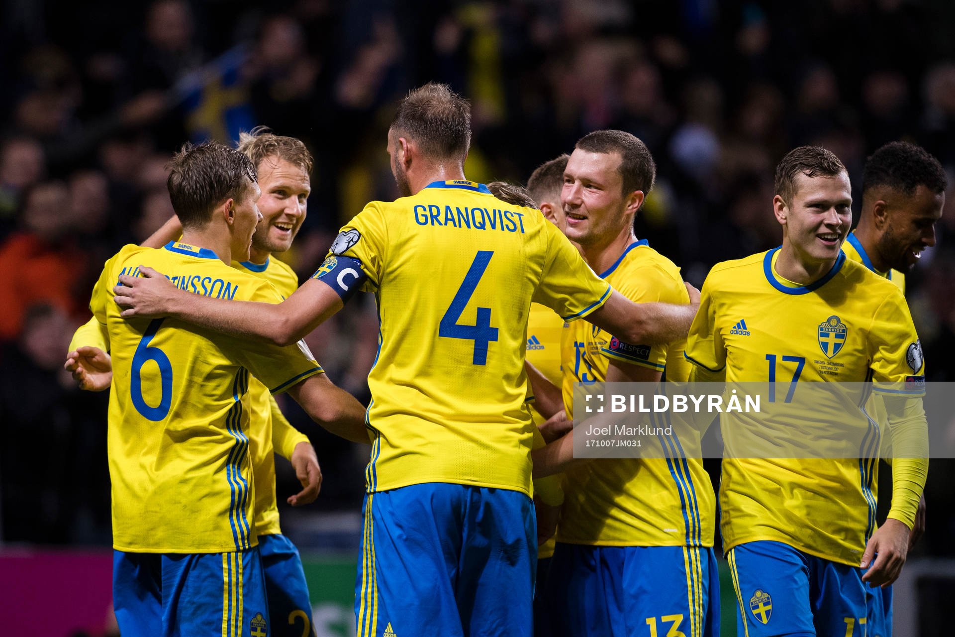 Sveriges Ludwig Augustinsson , Ola Toivonen , Andreas