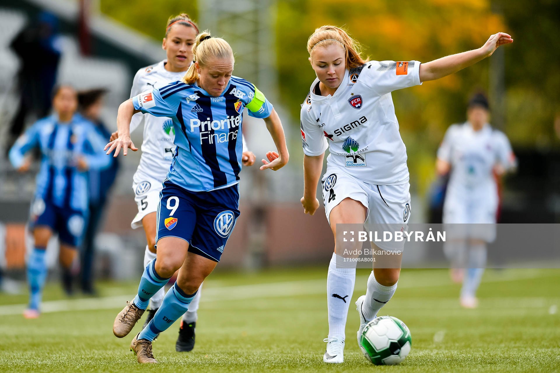 Djurgårdens Mia Jalkerud och Rosengårds Glodis Perla