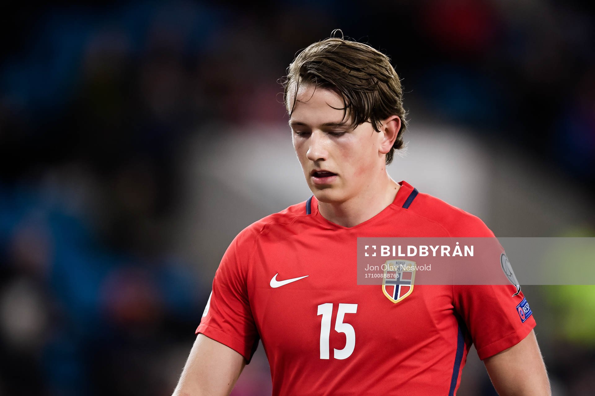 Sander Berge of Norway looks dejected