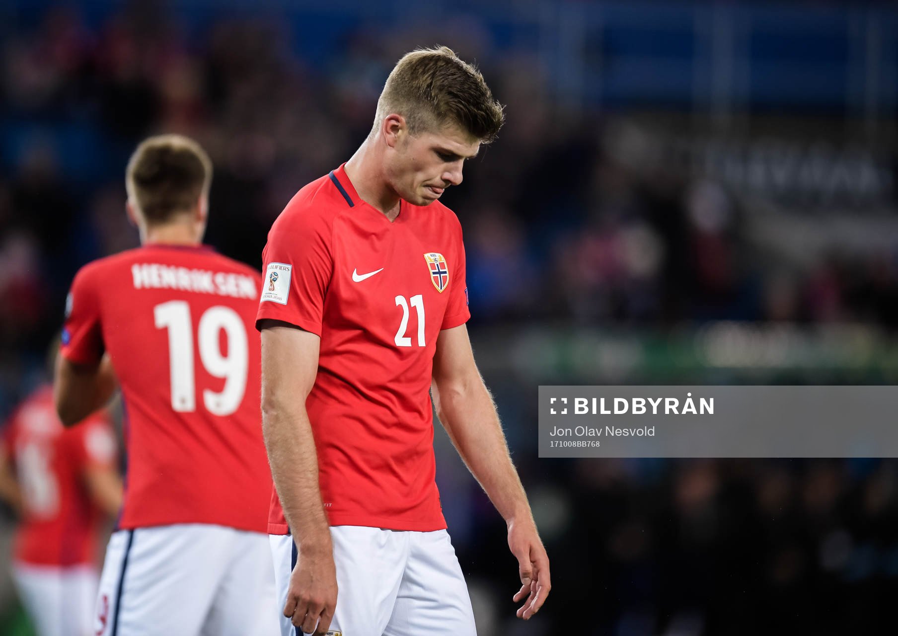 Norway Alexander Sørloth of Norway looks dejected