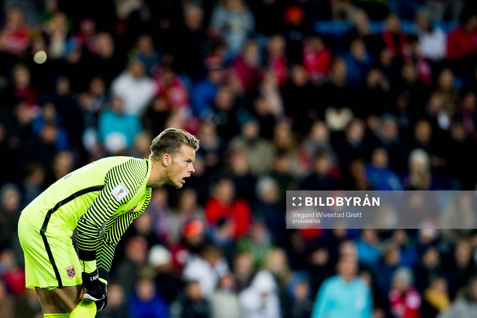 Goalkeeper Ørjan Håskjold Nyland of Norway