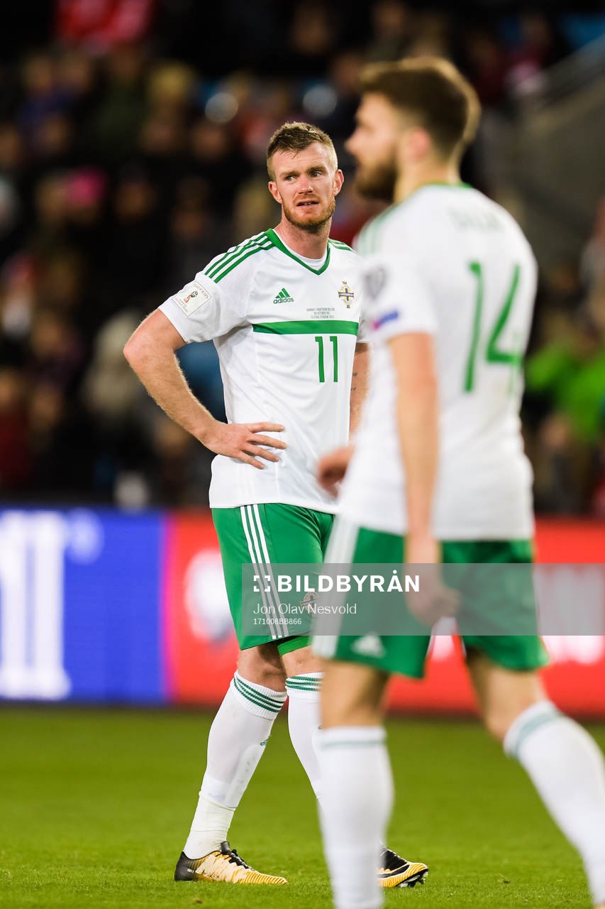 Chris Brunt of Northern Ireland  looks dejected