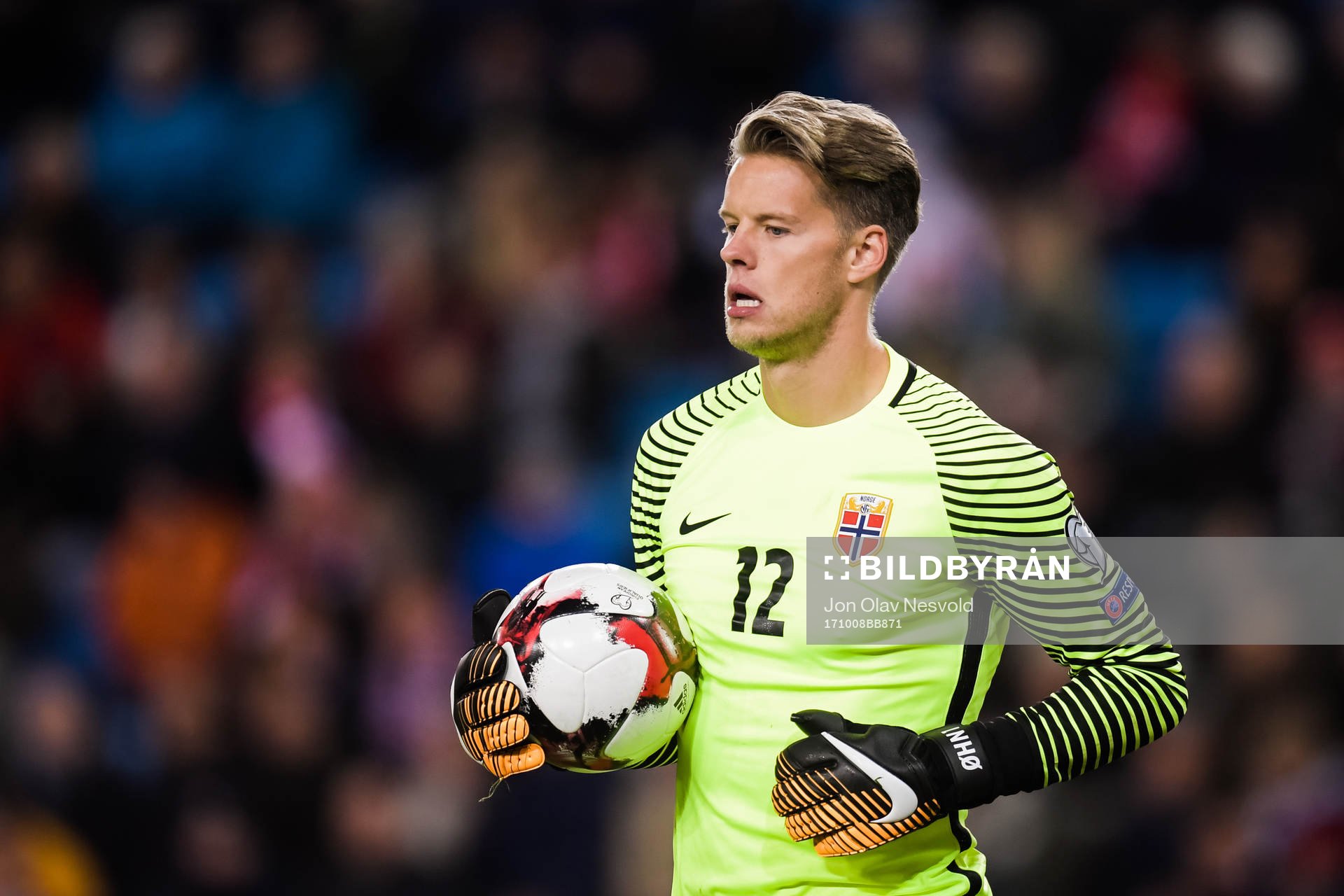 Goalkeeper Ørjan Håskjold Nyland of Norway