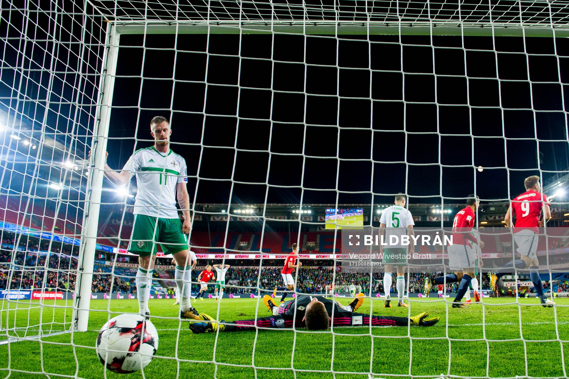 Chris Brunt of Northern Ireland looks dejected