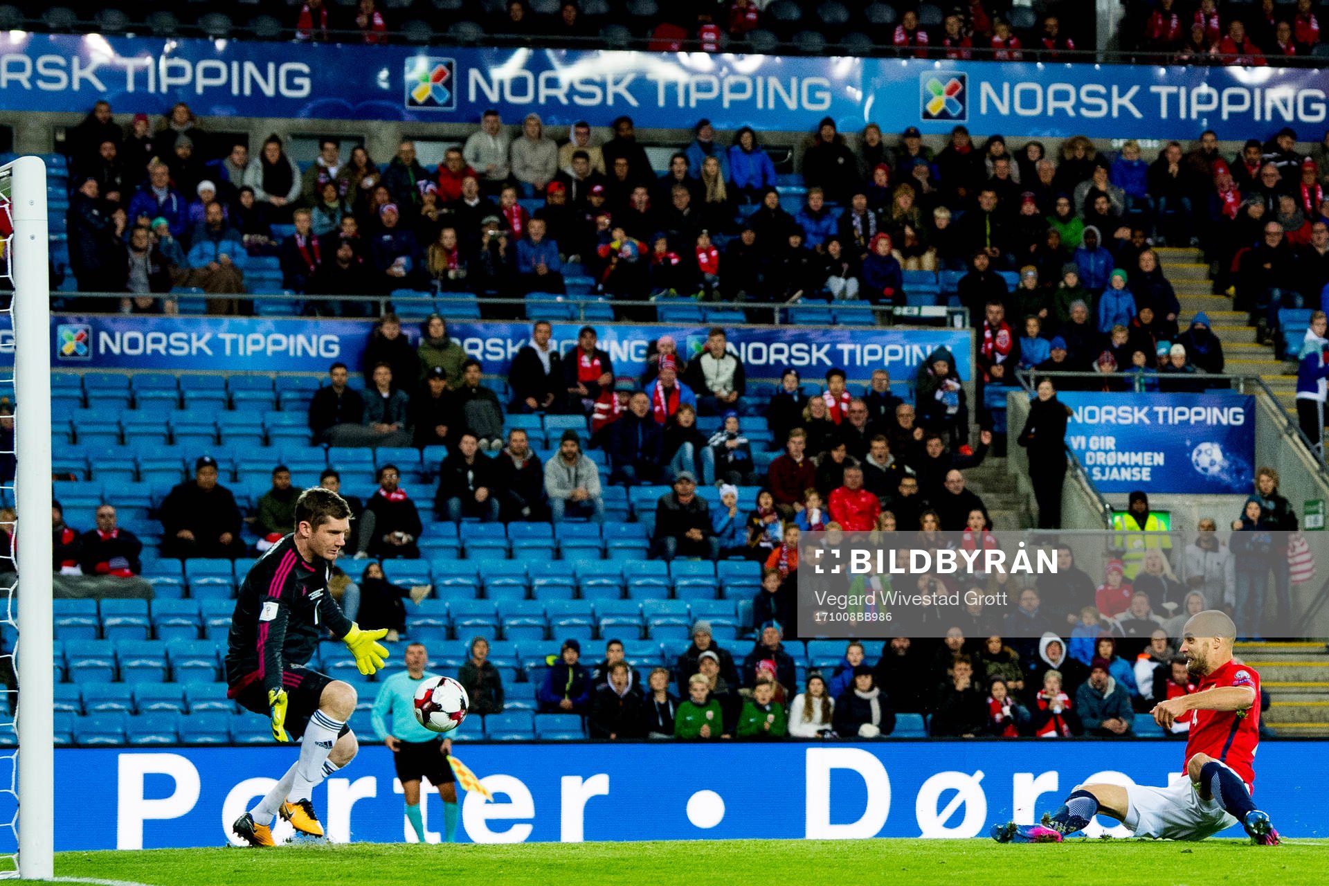Goalkeeper Michael McGovern of Northern Ireland saves an