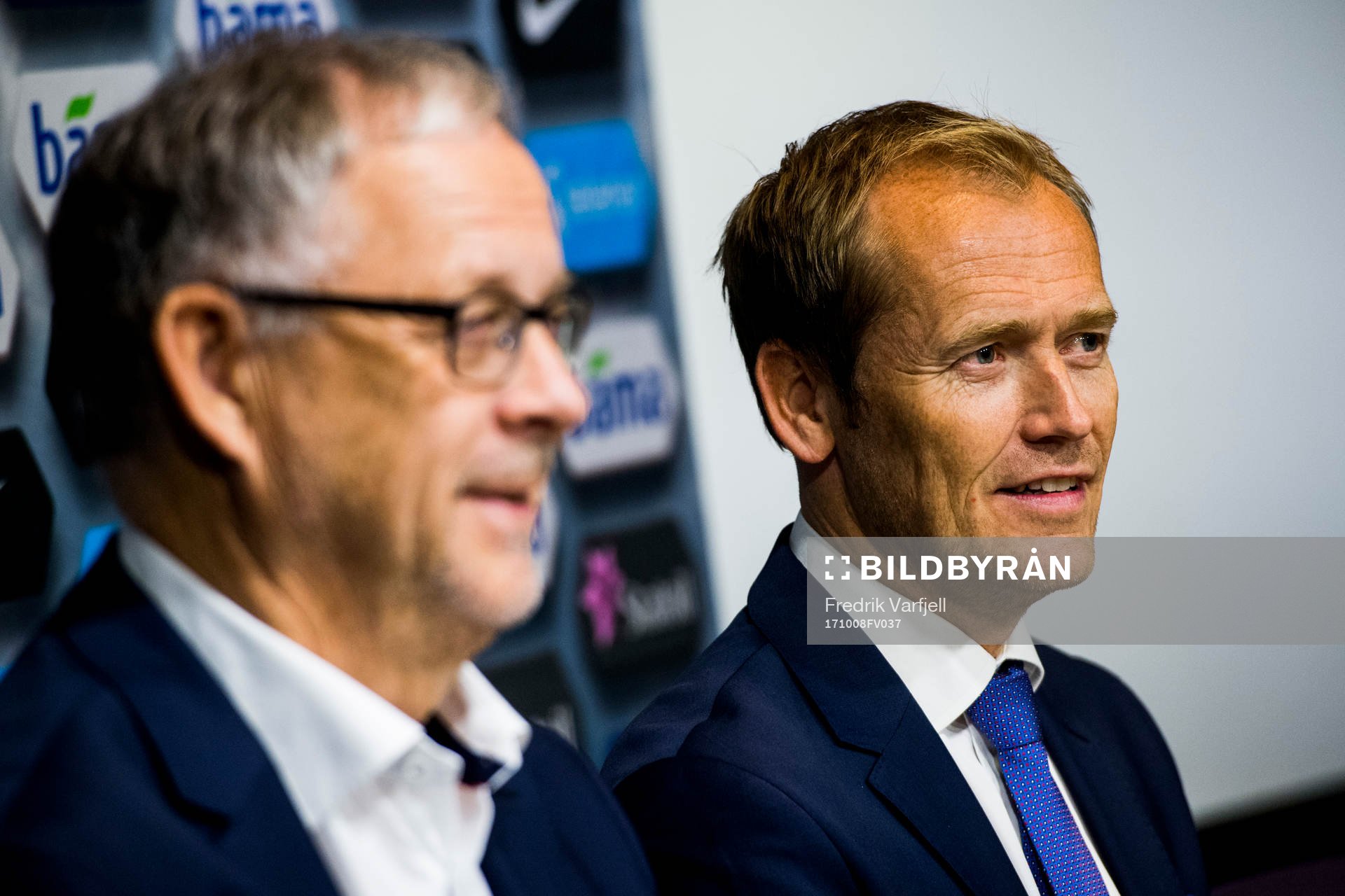 Lars Lagerbäck, head coach of Norway, and Svein Graff,