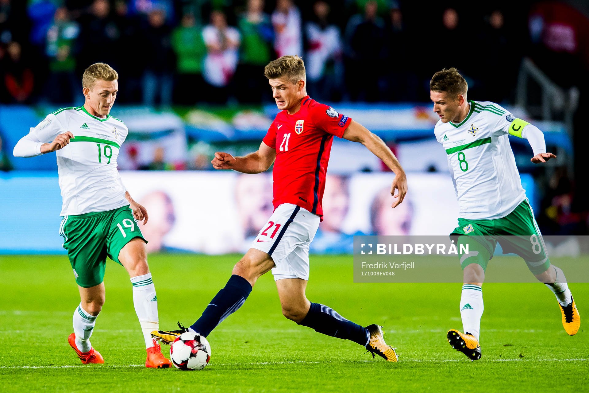George Saville of Northern Ireland, Alexander Sørloth of