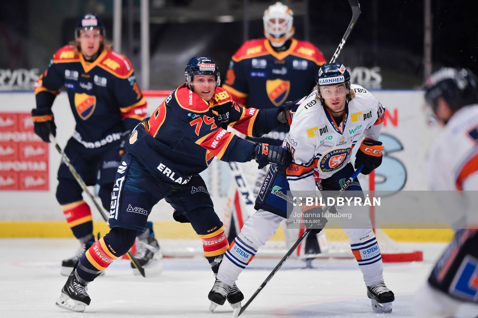 Djurgårdens Patrik Lundh och Växjös Adam Brodecki