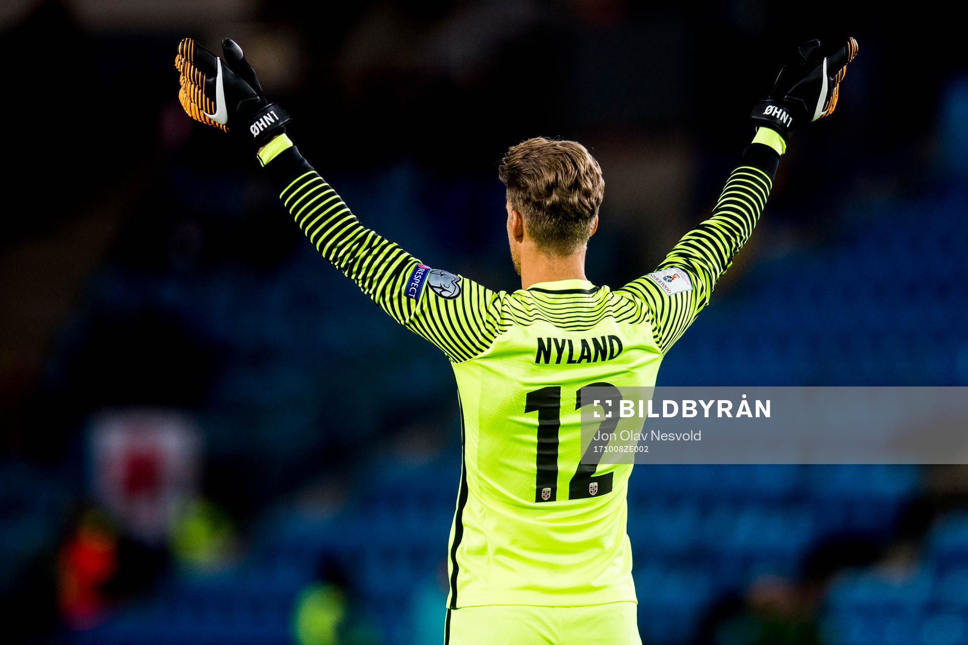Goalkeeper Ørjan Håskjold Nyland of Norway