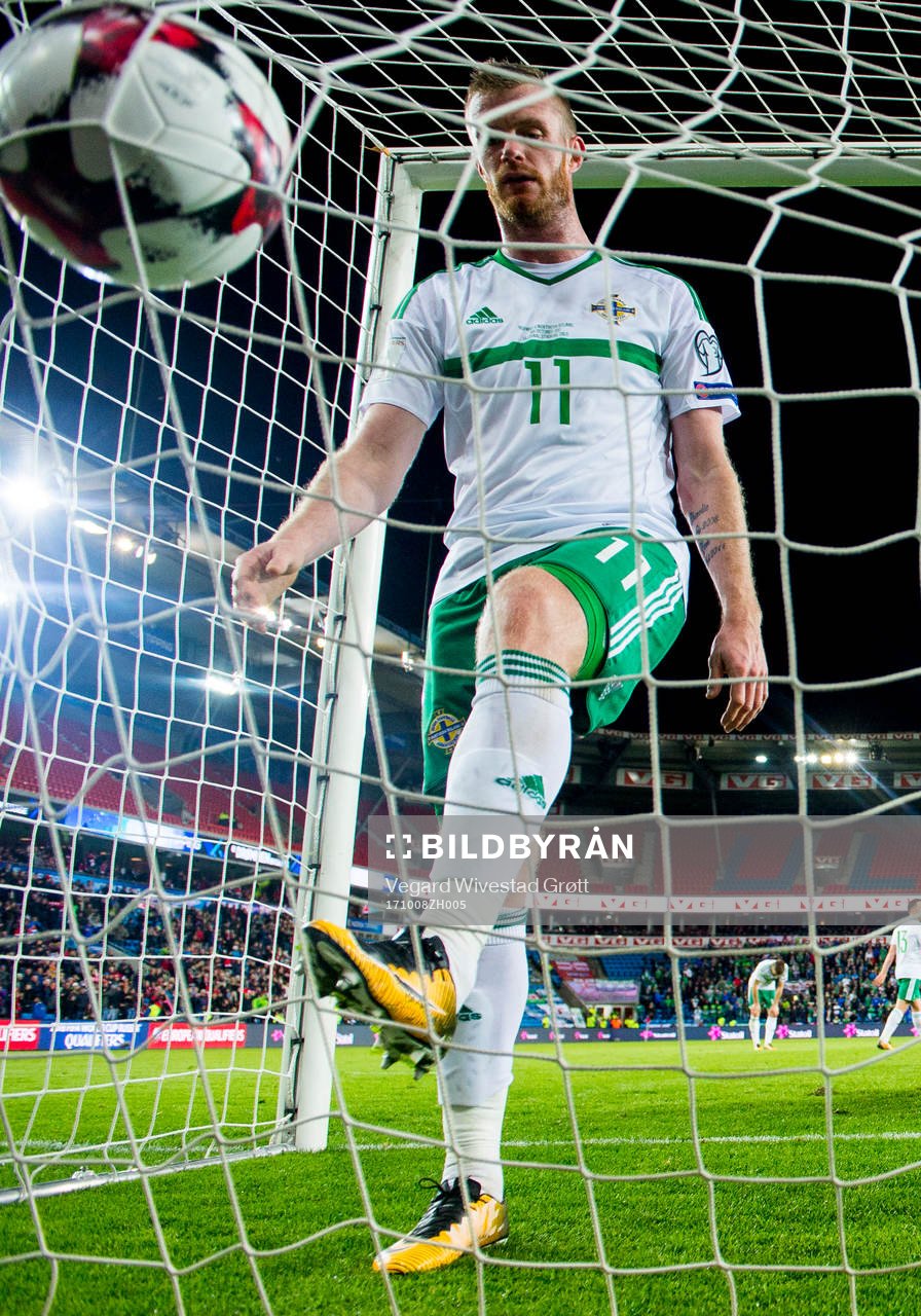 Chris Brunt of Northern Ireland looks dejected