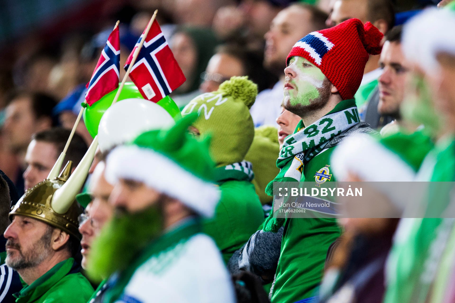 Fans of Northern Ireland look dejected