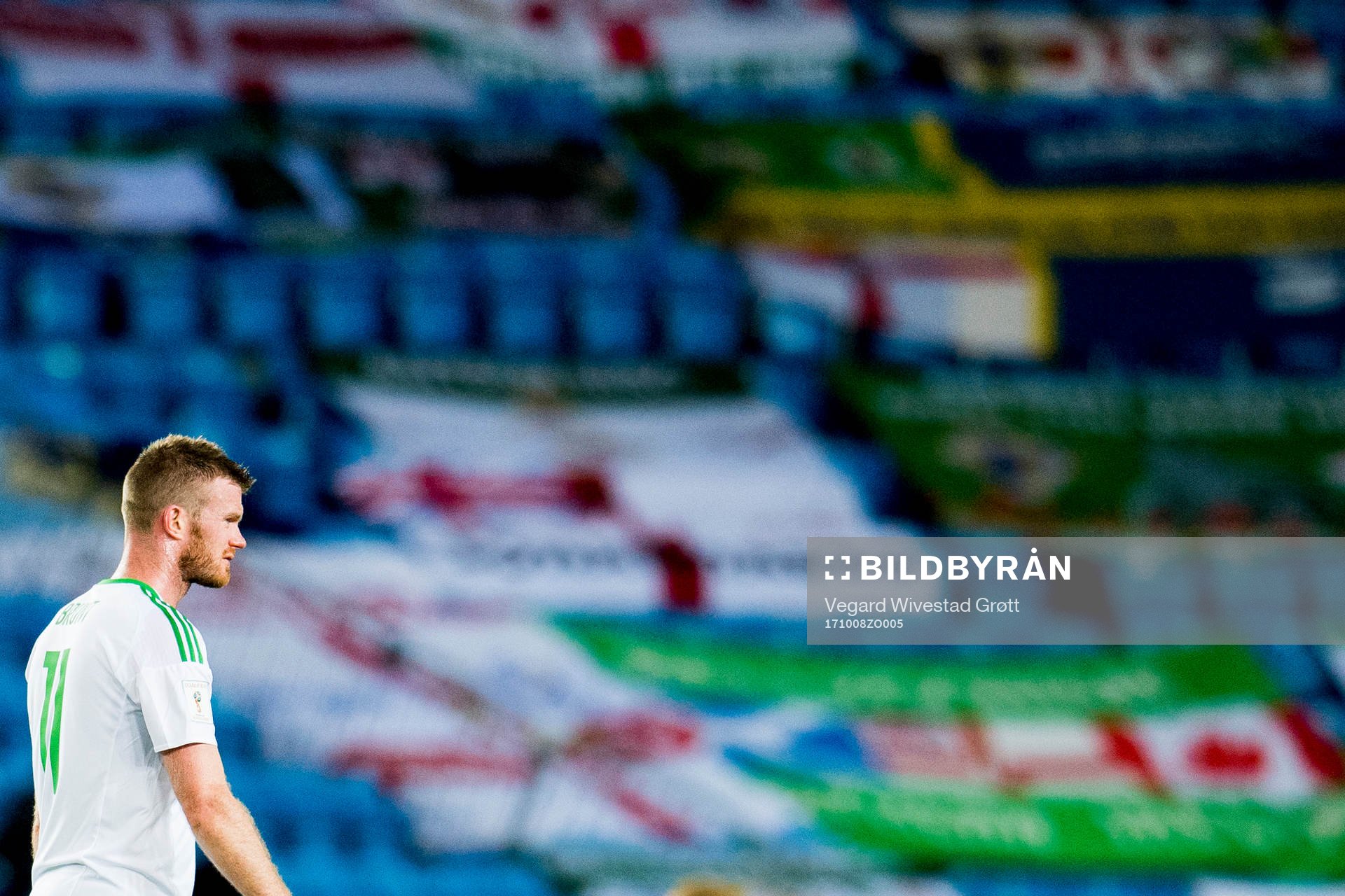 Chris Brunt of Northern Ireland looks dejected