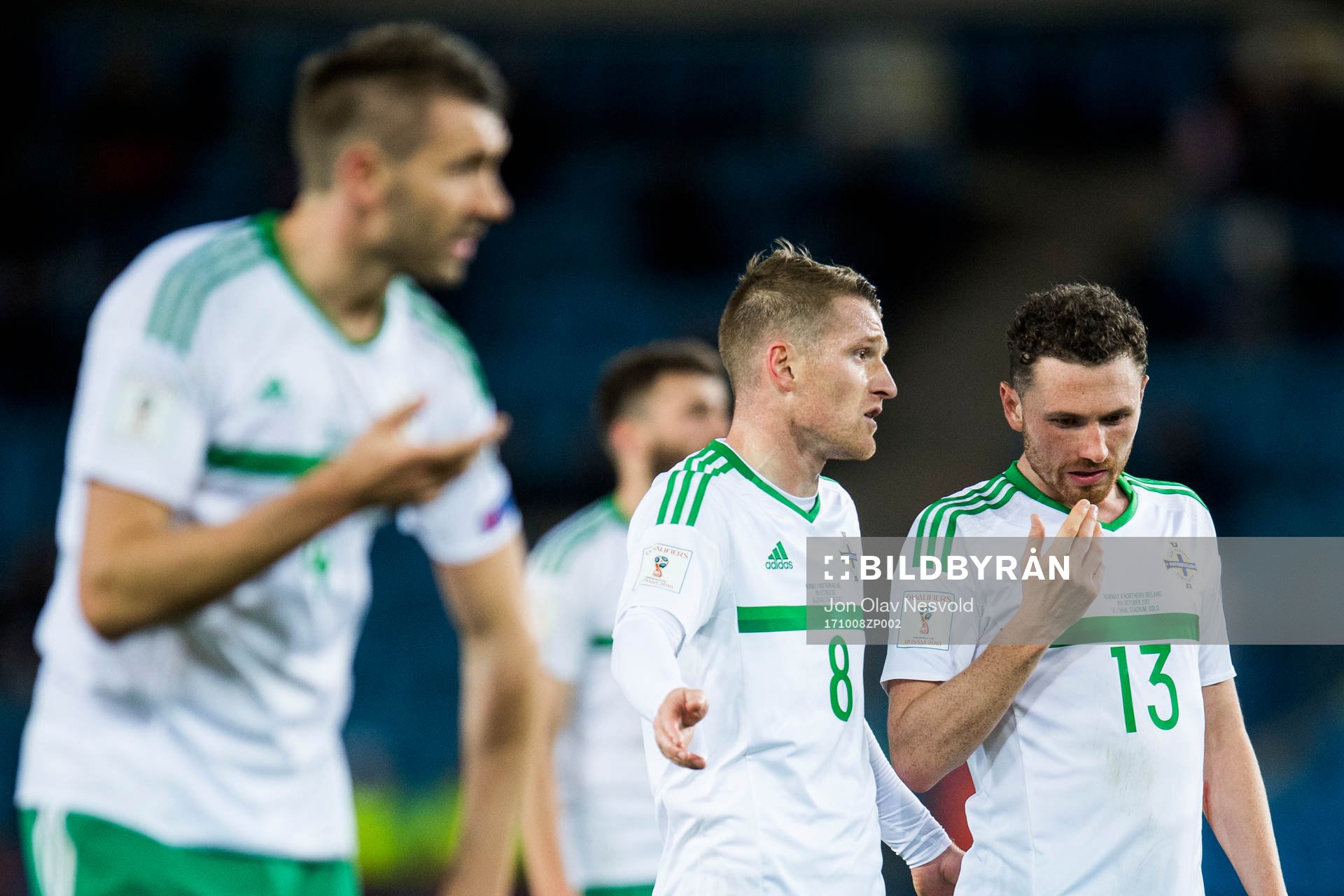Steven Davis and Corry Evans of Northern Ireland
