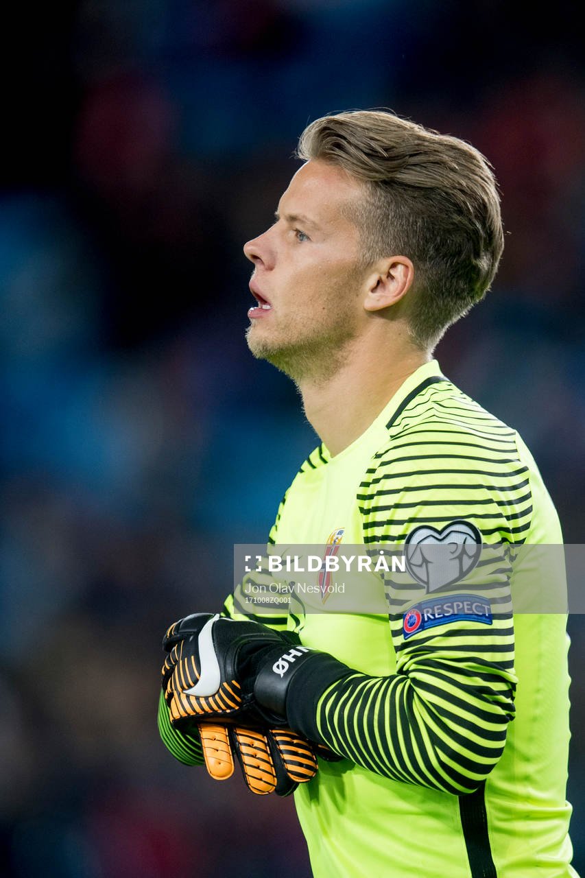 Goalkeeper Ørjan Håskjold Nyland of Norway