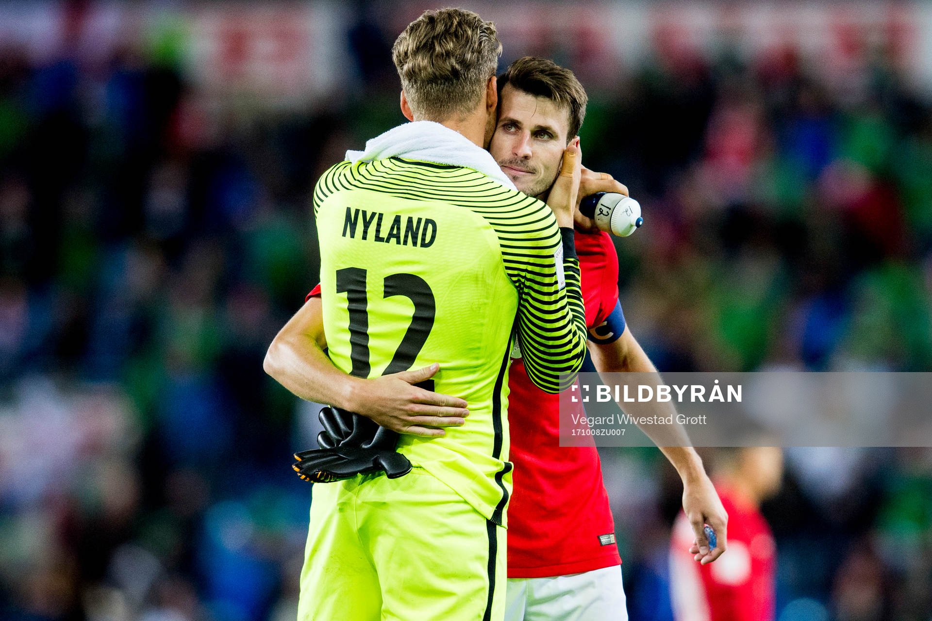 Goalkeeper Ørjan Håskjold Nyland and Håvard Nordtveit of