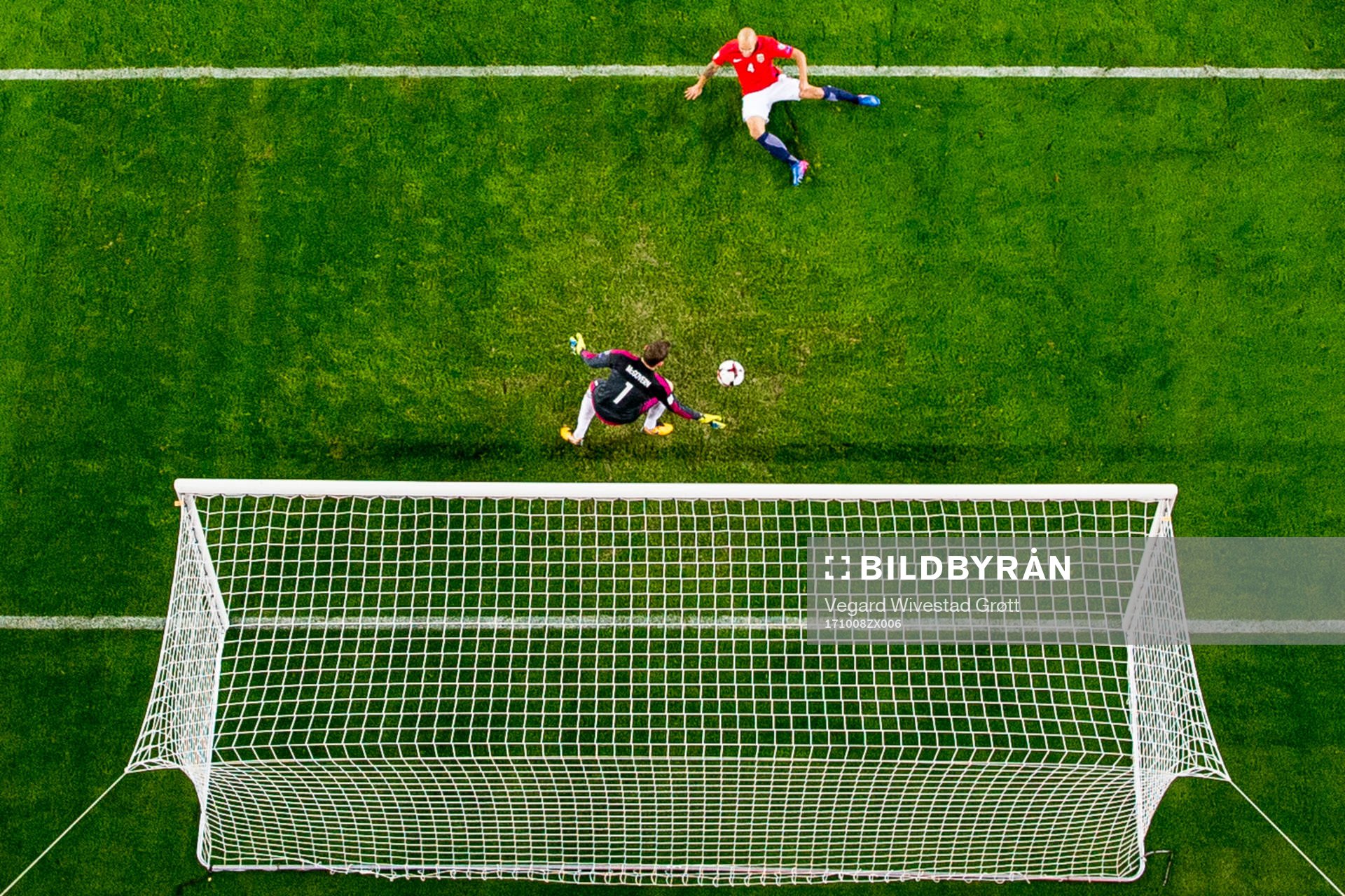 Goalkeeper Michael McGovern of Northern Ireland saves an