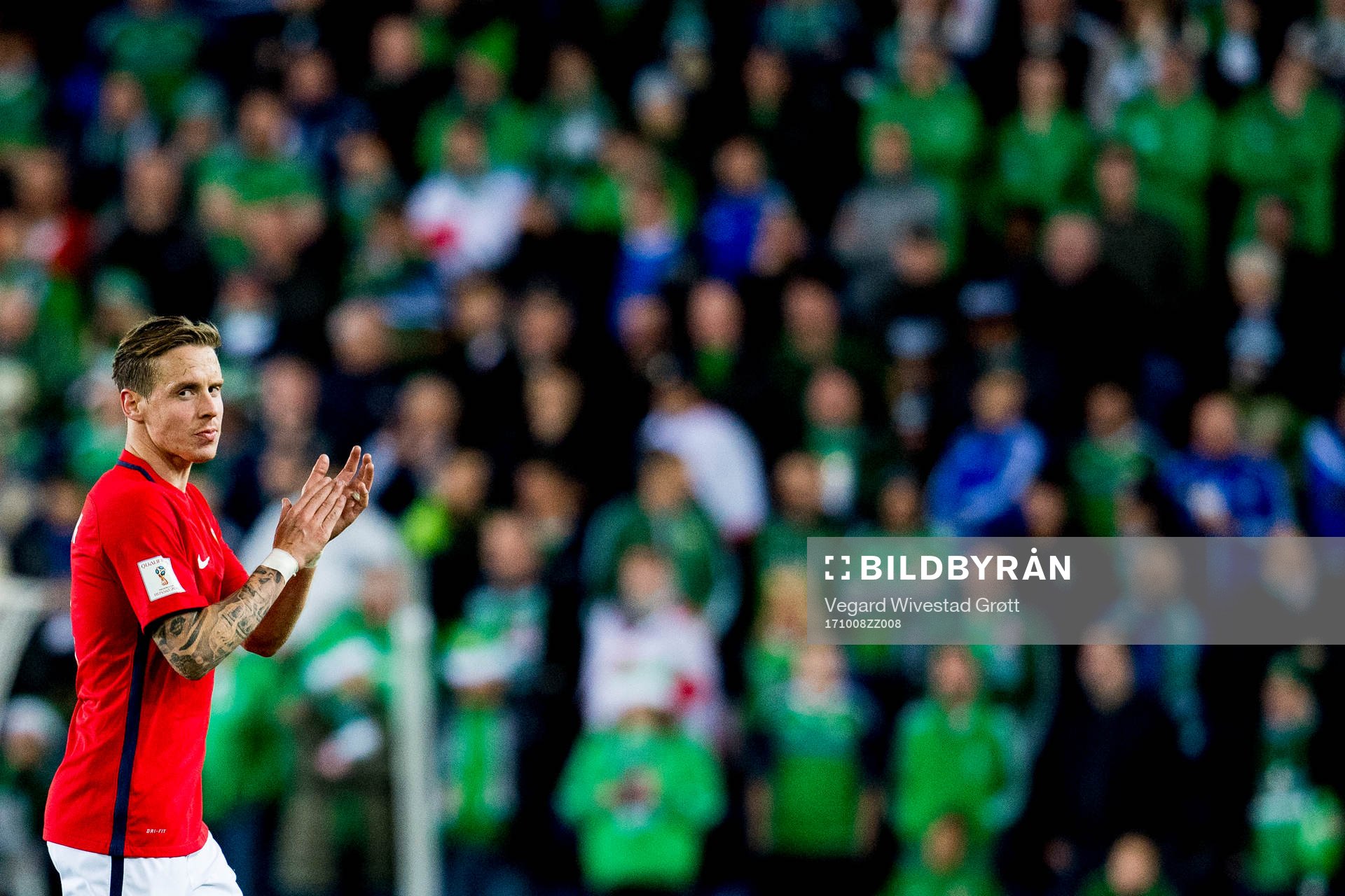 Stefan Johansen of Norway is substituted