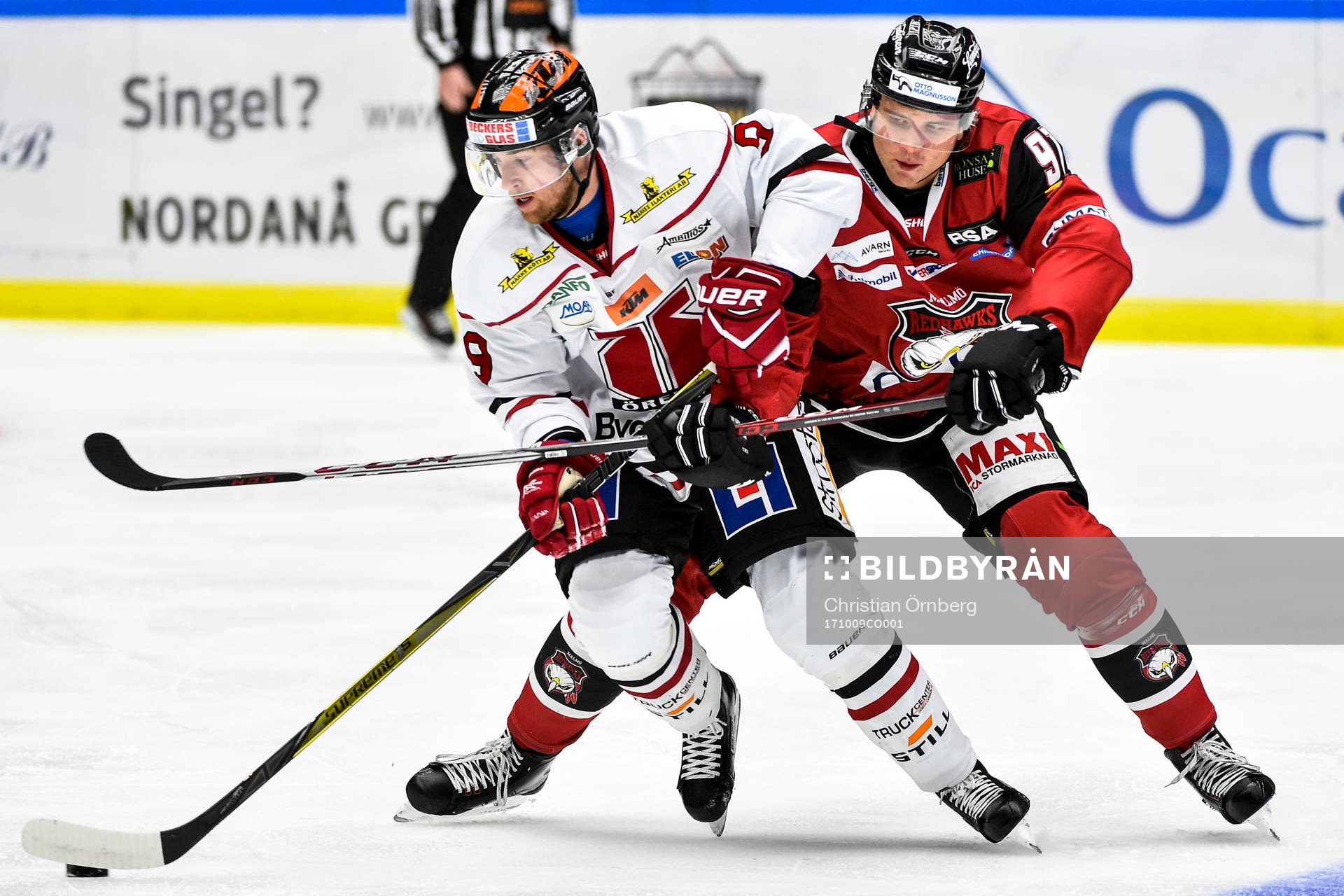Örebros Tylor Spink och Malmö Redhawks Max Görtz