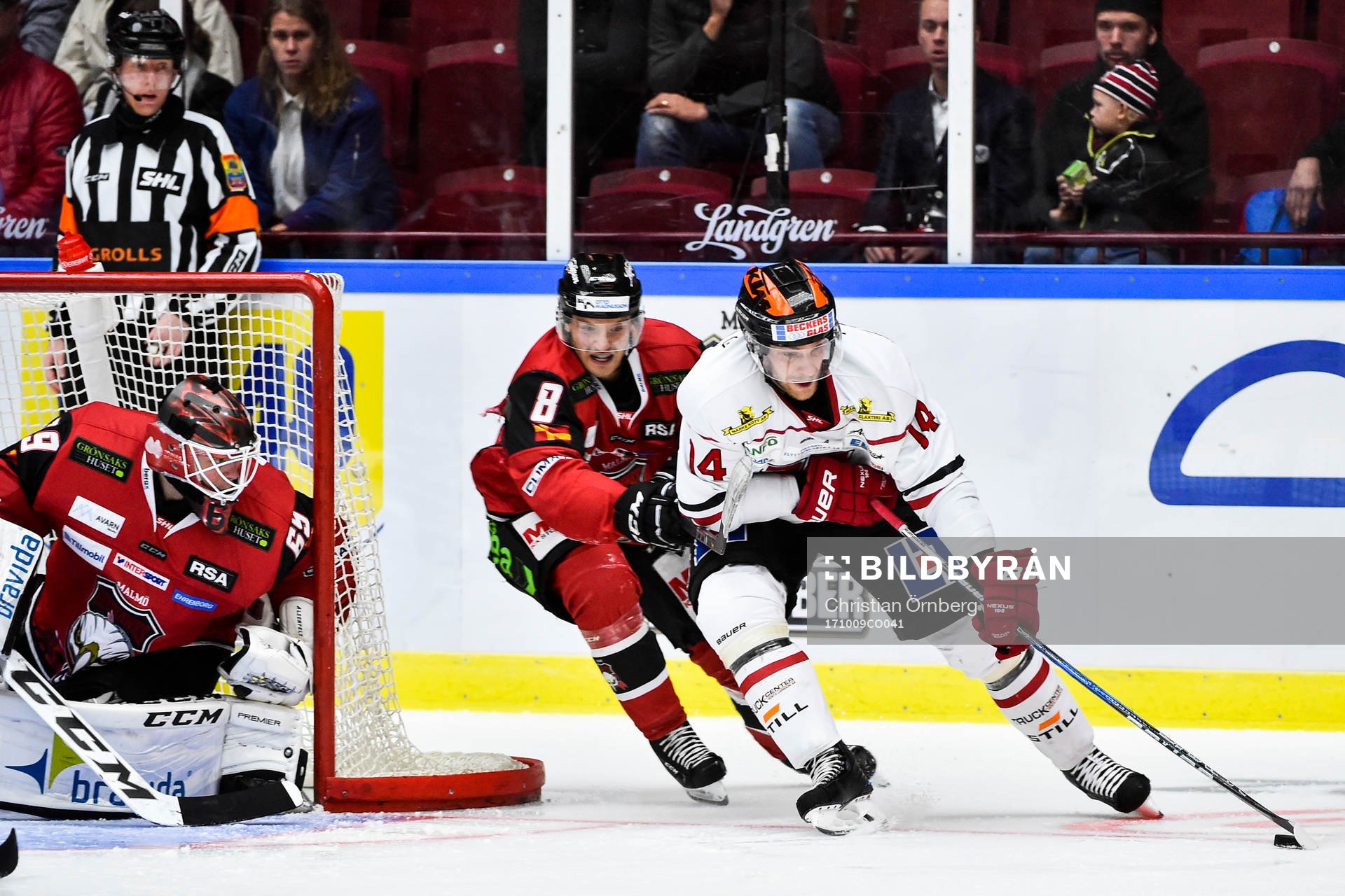 Örebros Tom Wandell oroar mot Malmö Redhawks Johan