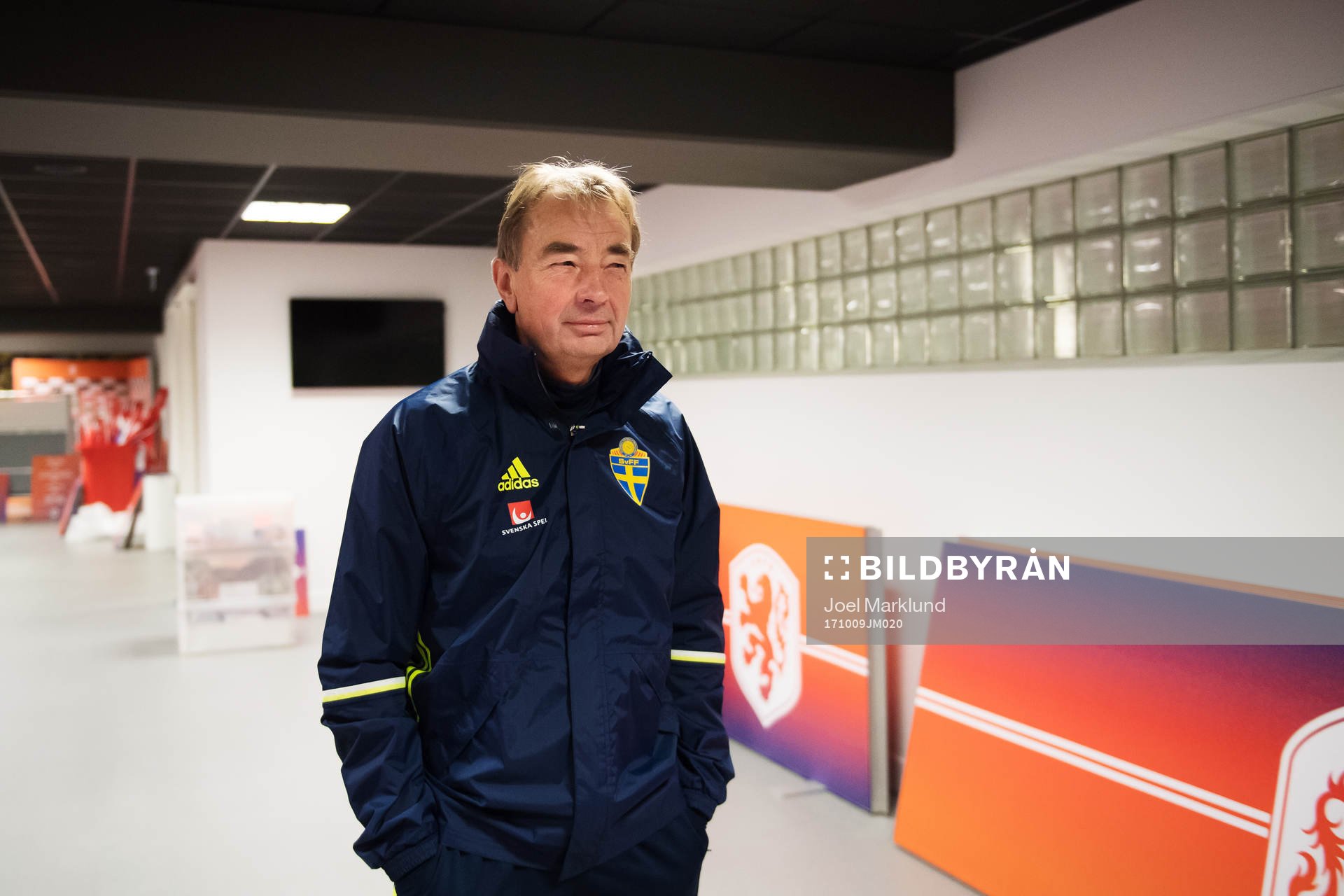 Scouten Tom Prahl inför Sveriges fotbollslandslags träning den 9 oktober 2017 i Amsterdam.