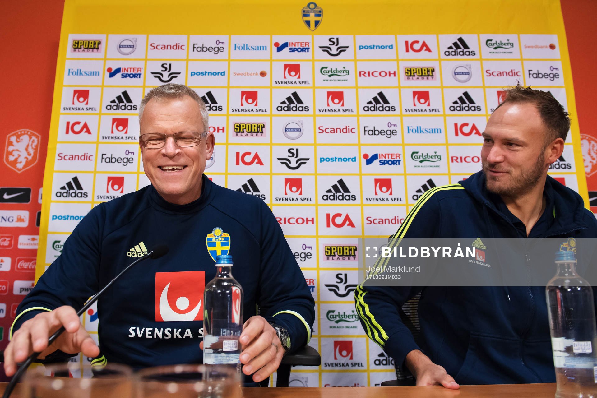 Förbundskapten Janne Andersson och Andreas Granqvist