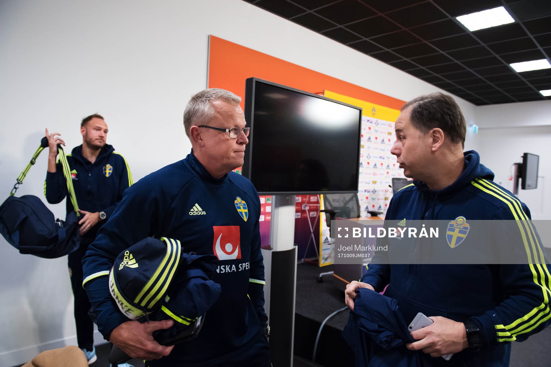 Andreas Granqvist, förbundskapten Janne Andersson och