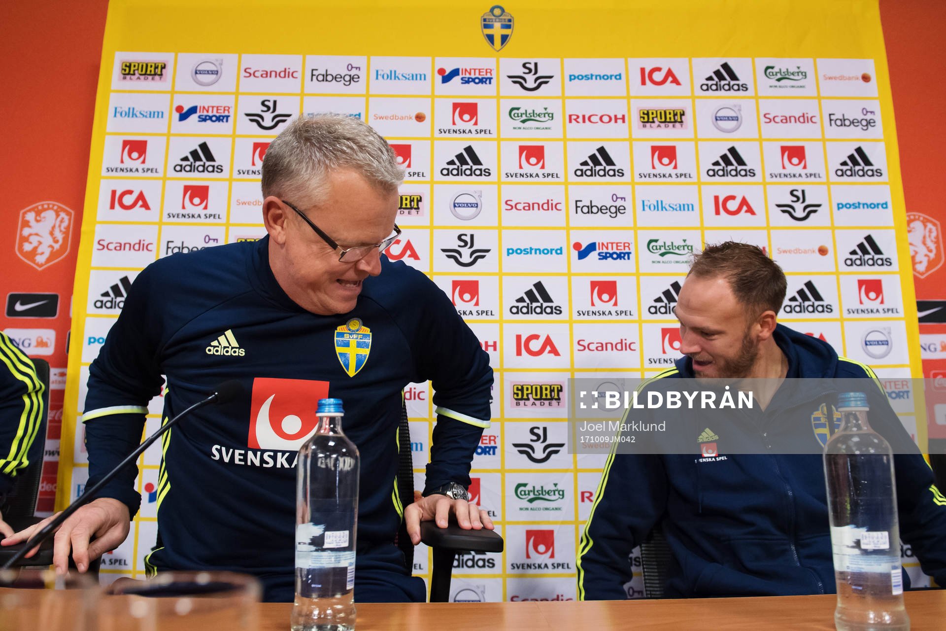 Förbundskapten Janne Andersson och Andreas Granqvist