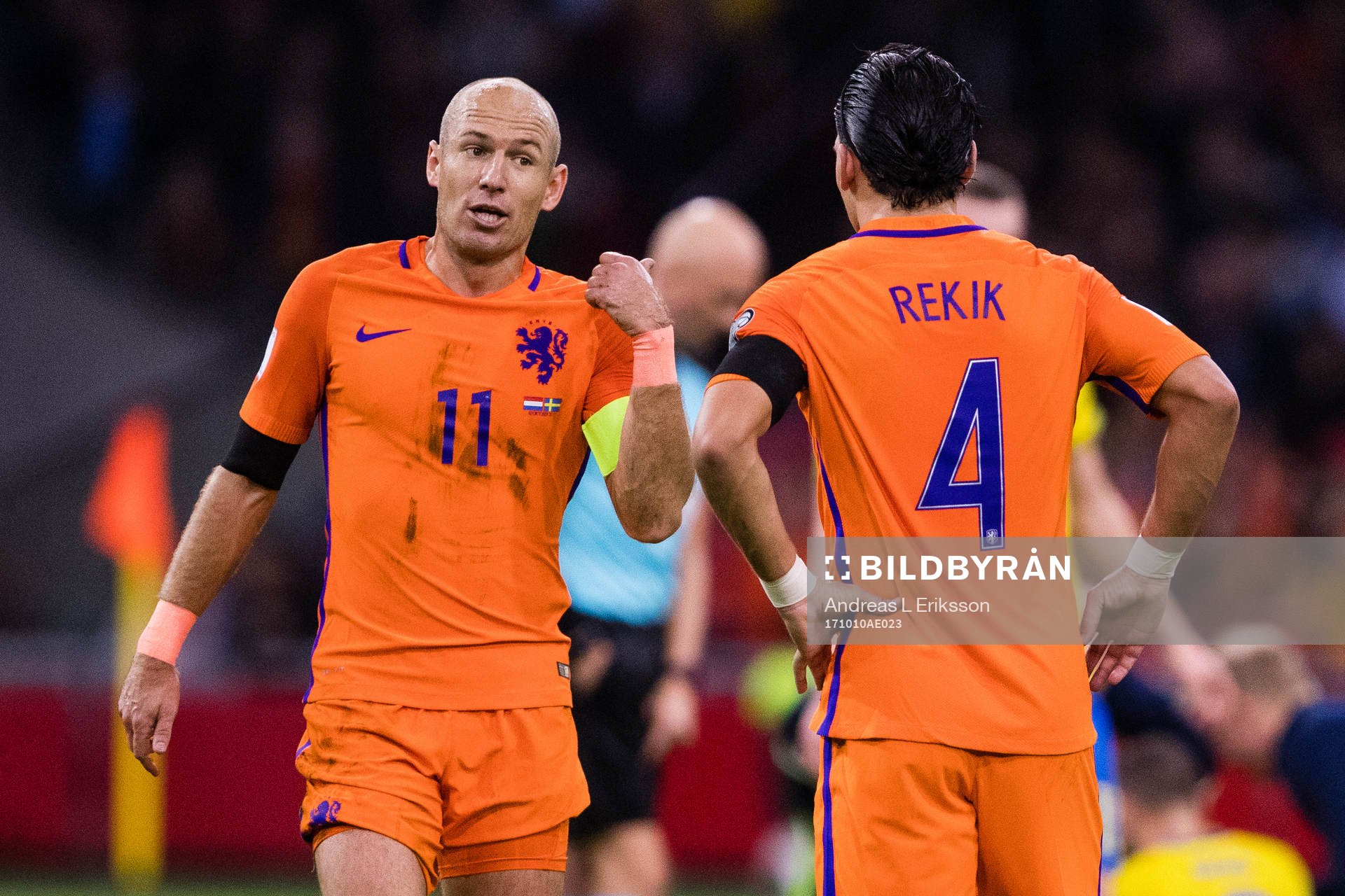 Hollands Arjen Robben och Karim Rekik