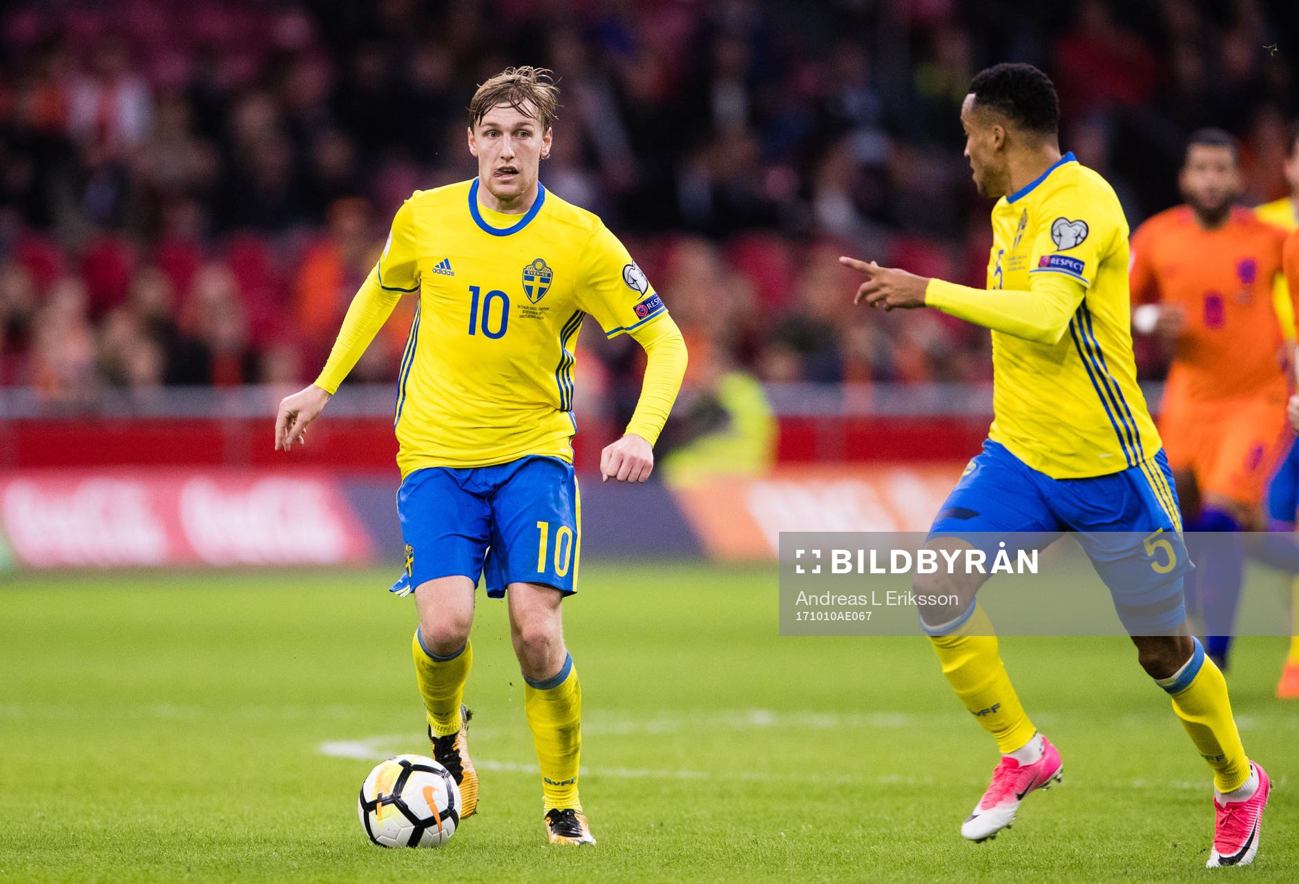 Sveriges Emil Forsberg och Martin Olsson