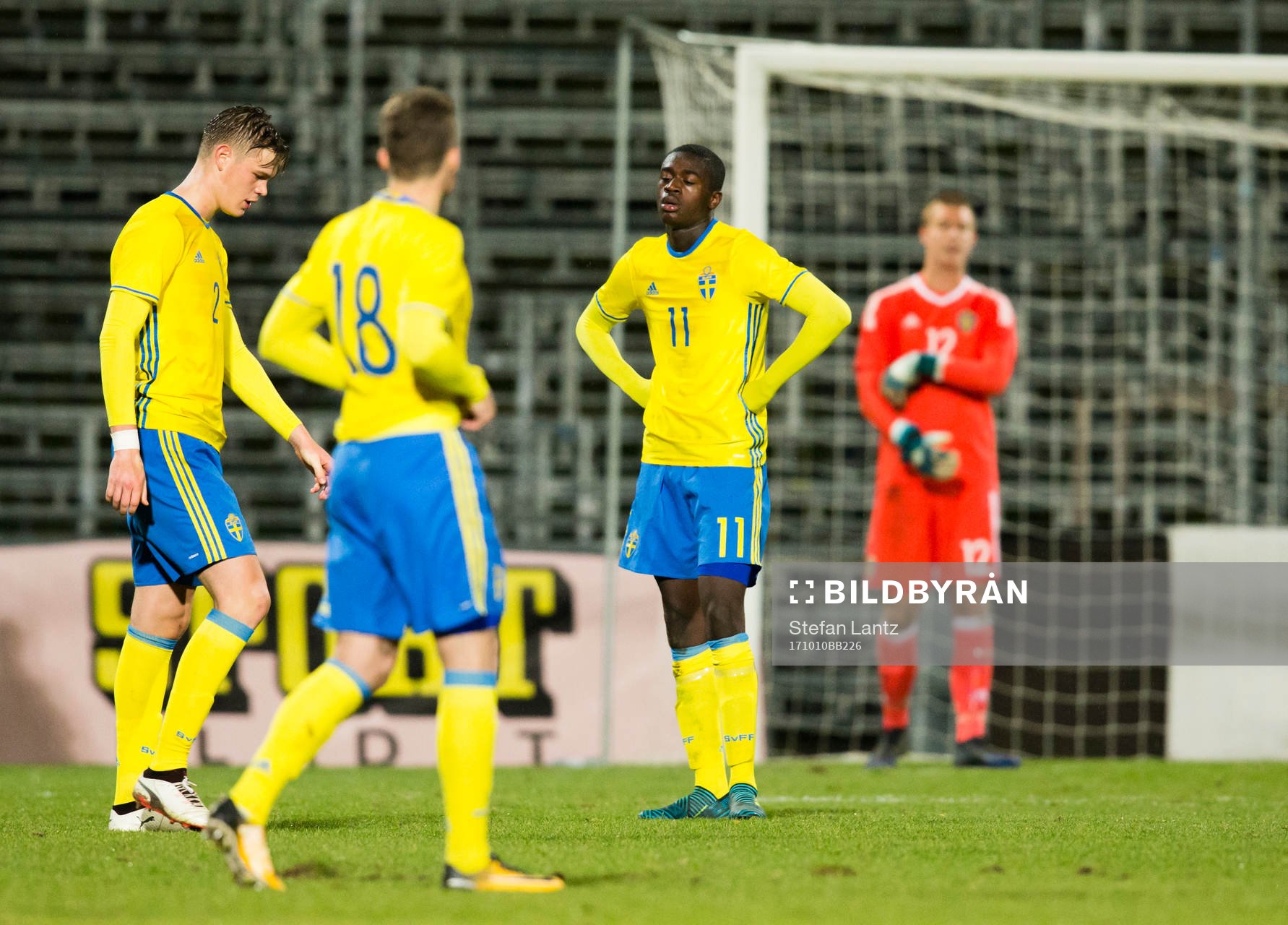 Sveriges Hugo Andersson, Gabriel Gudmundsson, Adil Titi och