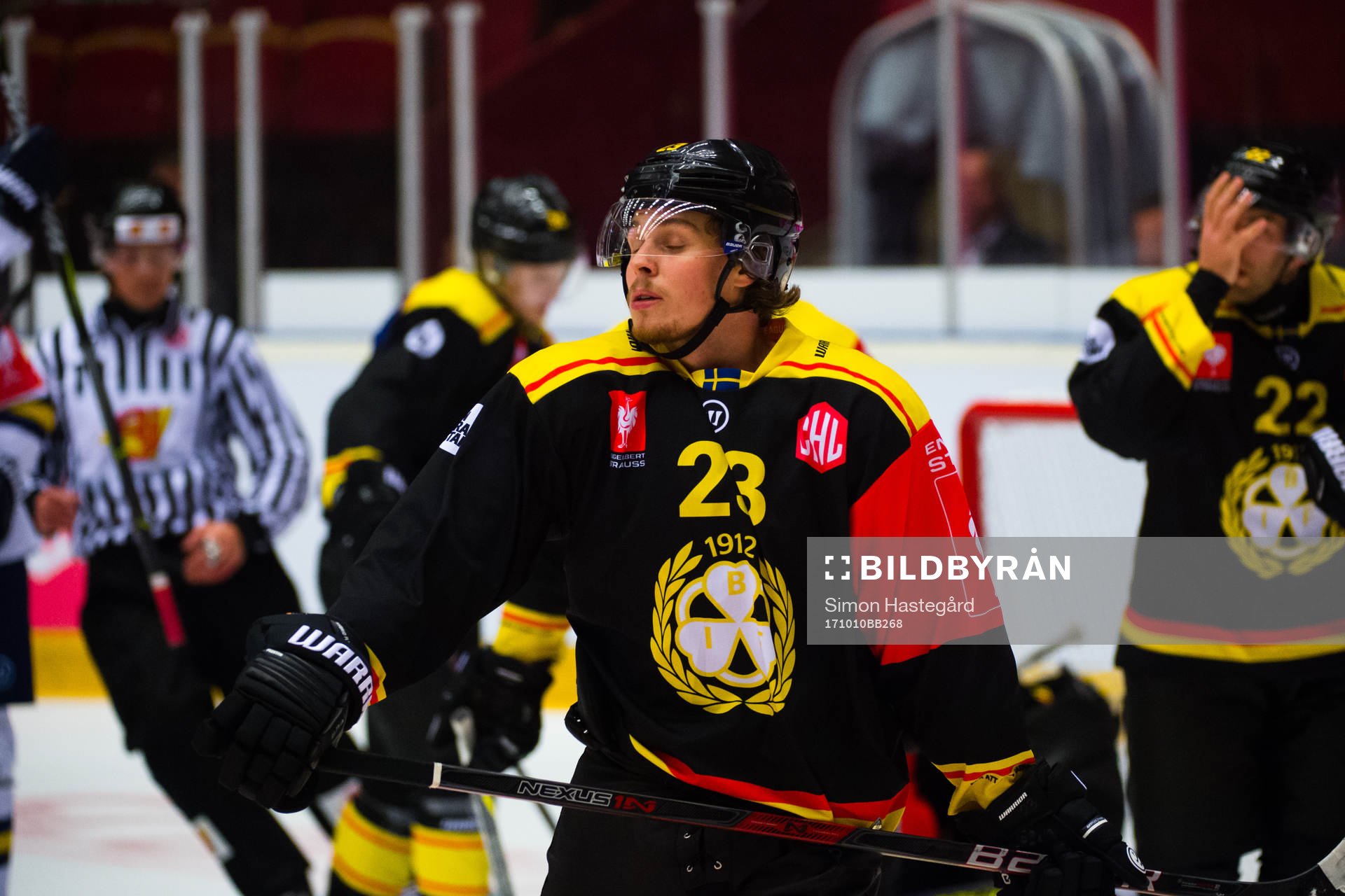 Lucas Carlsson of Brynäs looks dejected