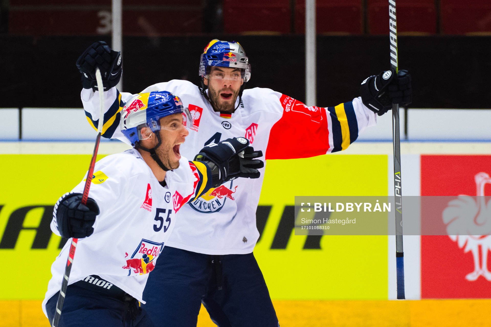 Ryan Button and Markus Lauridsen of RB Munich celebrates