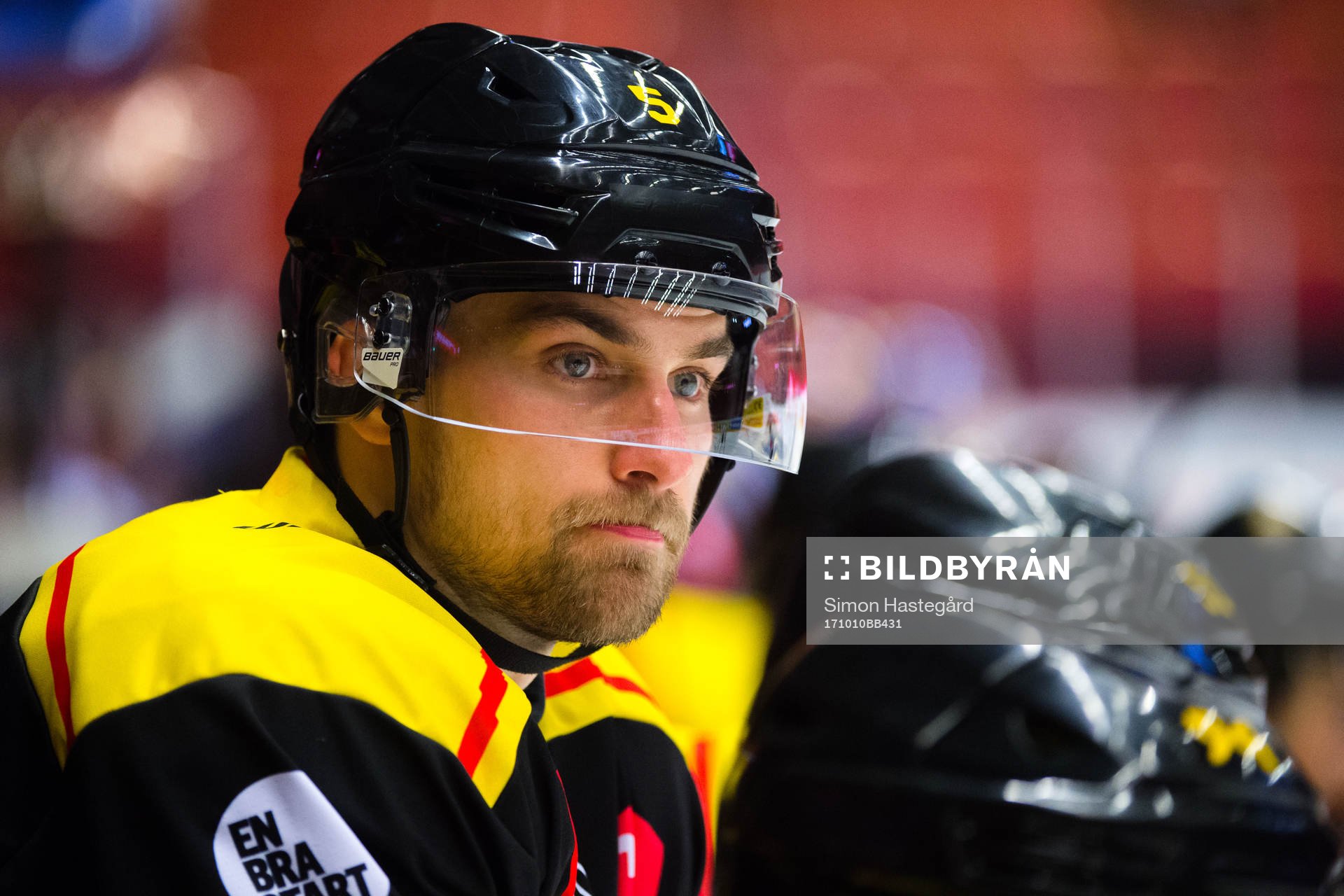 Lukas Kilström of Brynäs looks dejected