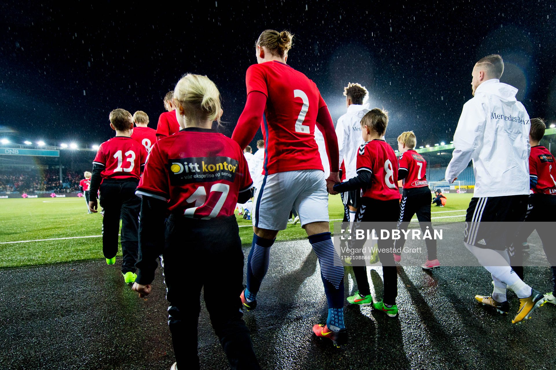 Julian Ryerson of Norway enters the pitch