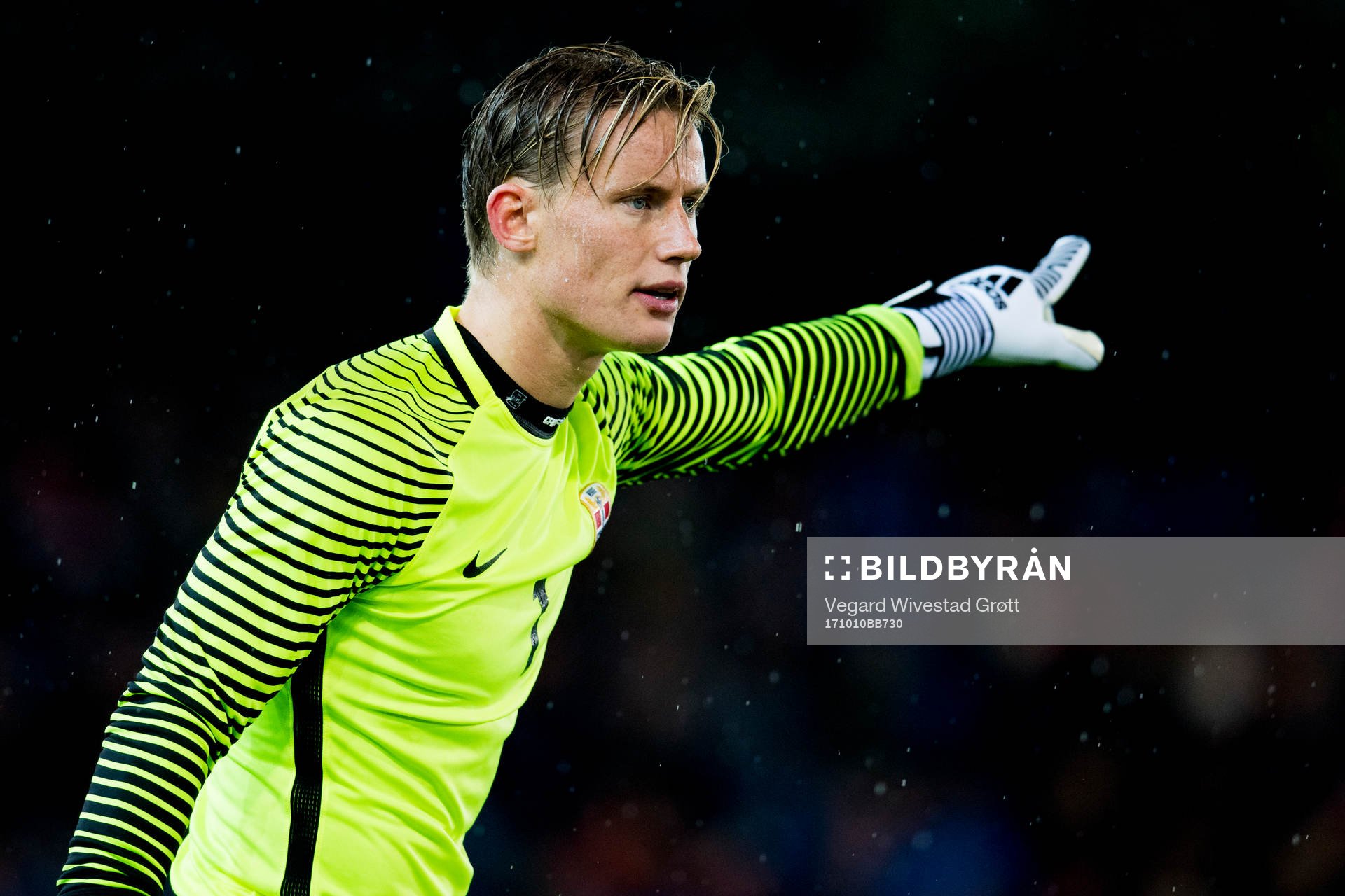 Goalkeeper Sondre Rossbach of Norway