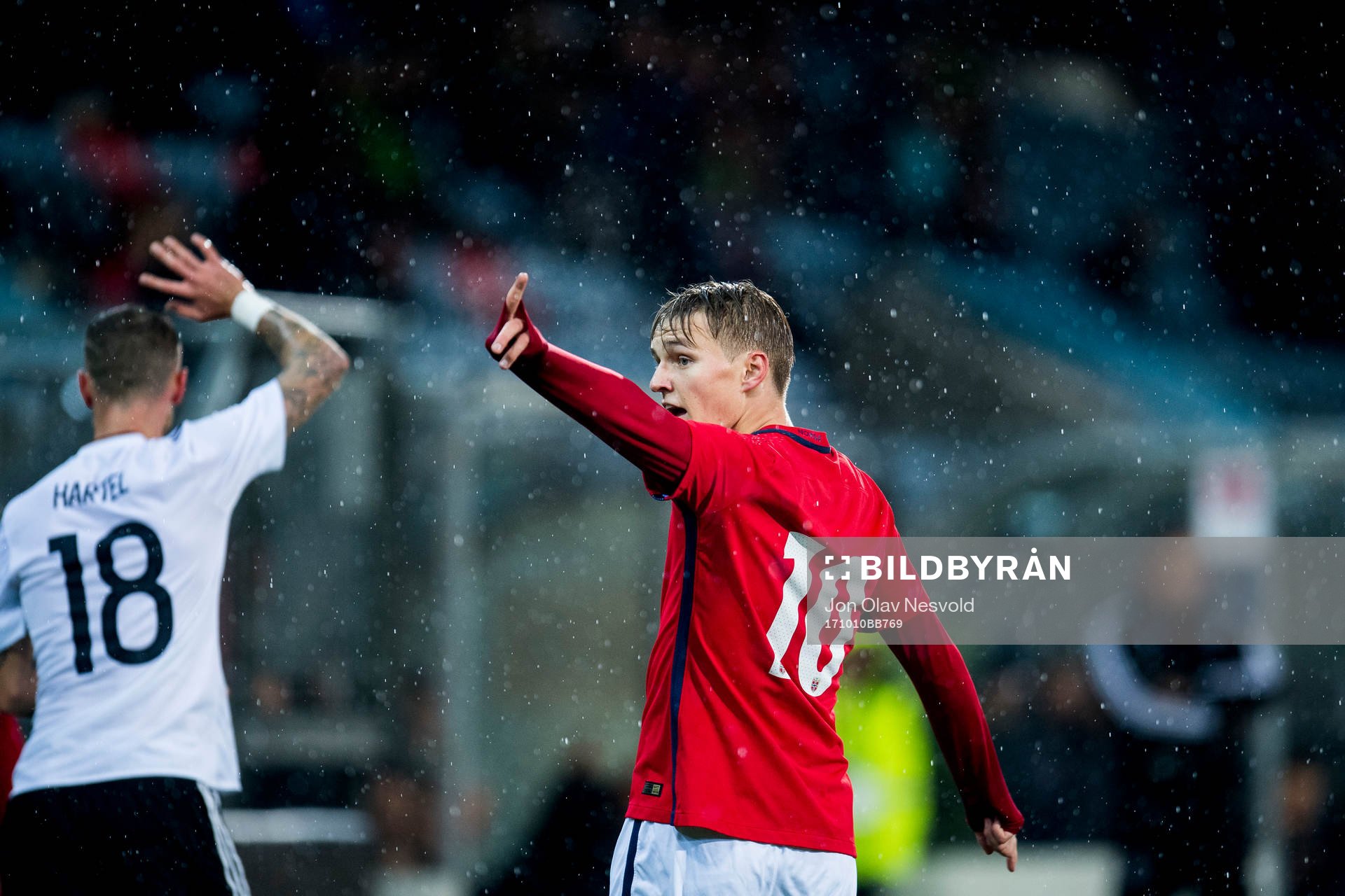 Marcel Hartel of Germany and Martin Ødegaard of Norway