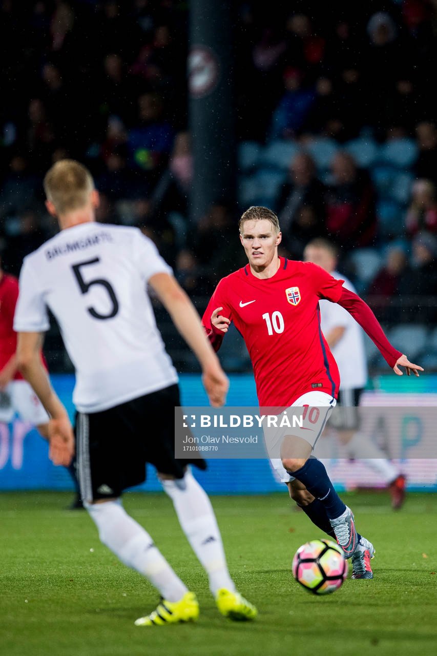 Timo Baumgartl of Germany and Martin Ødegaard of Norway