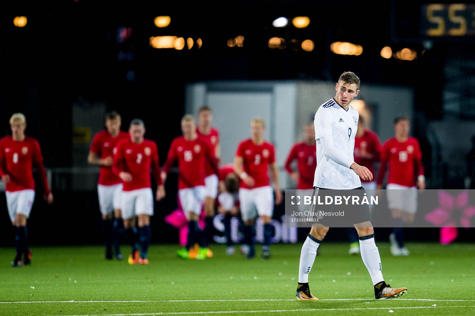 Felix Platte of Germany looks dejected