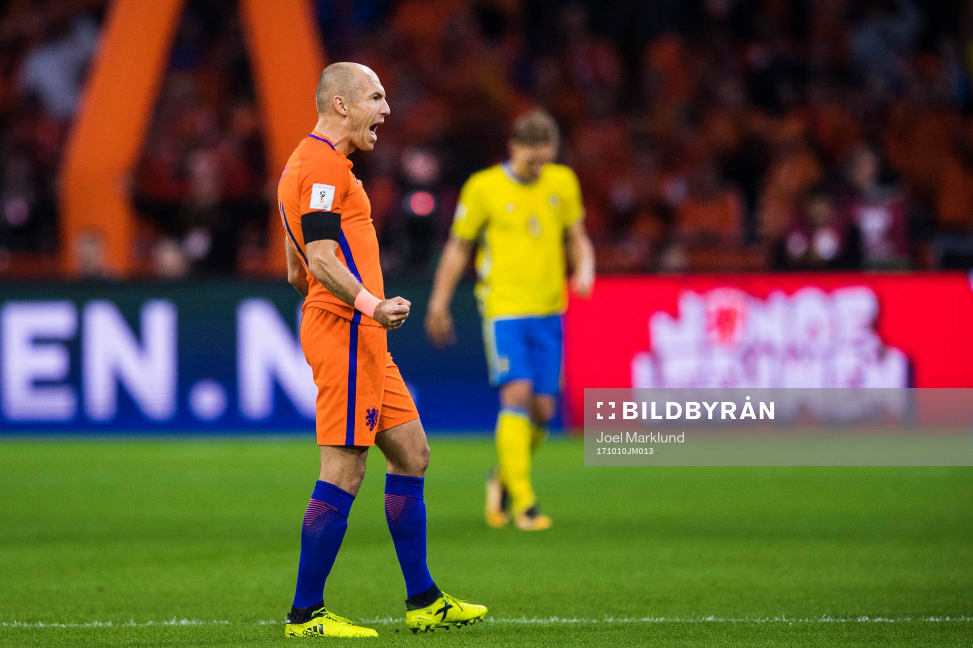 Hollands Arjen Robben jublar