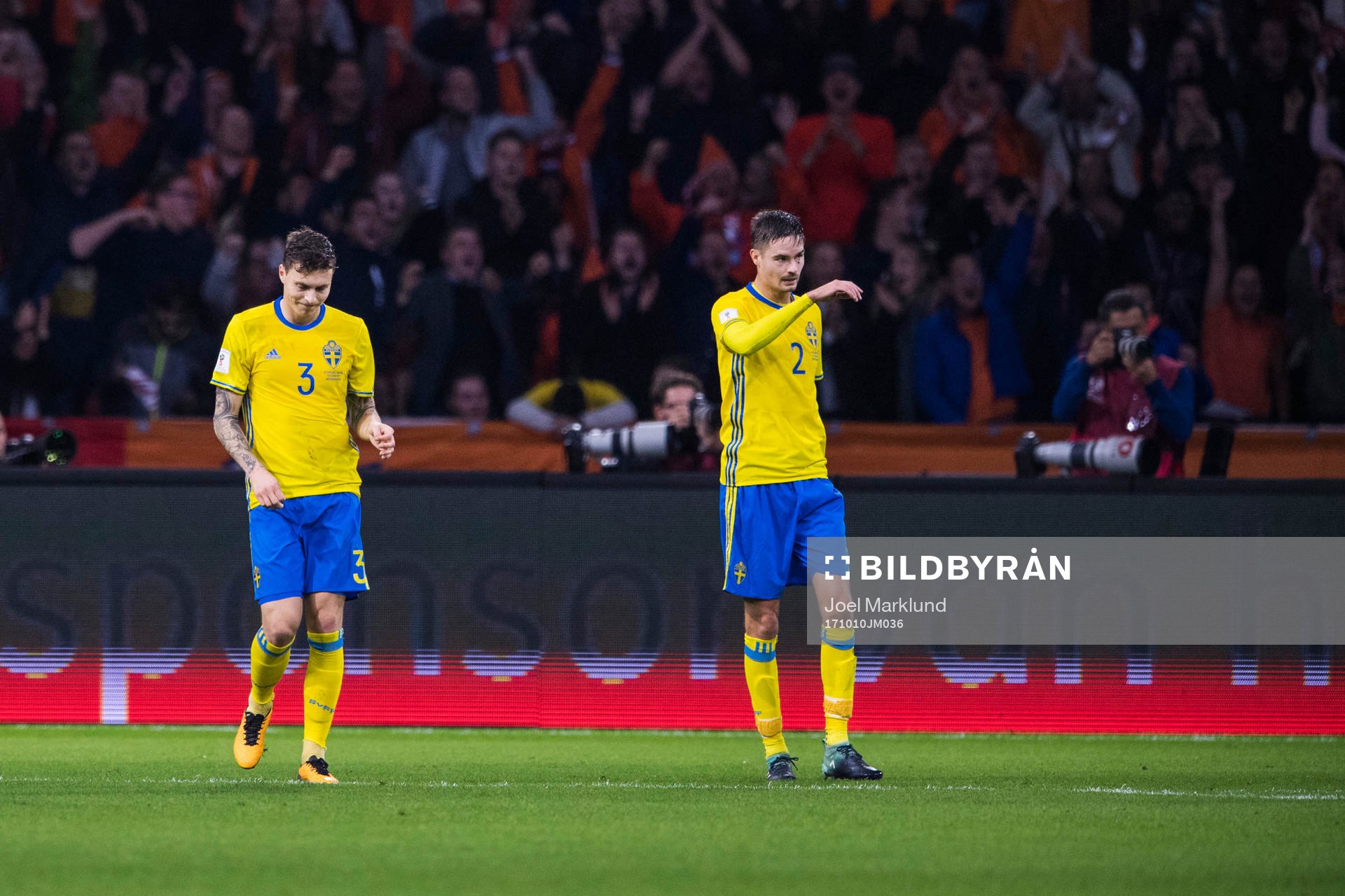 Sveriges Victor Nilsson Lindelöf och Mikael Lustig deppar