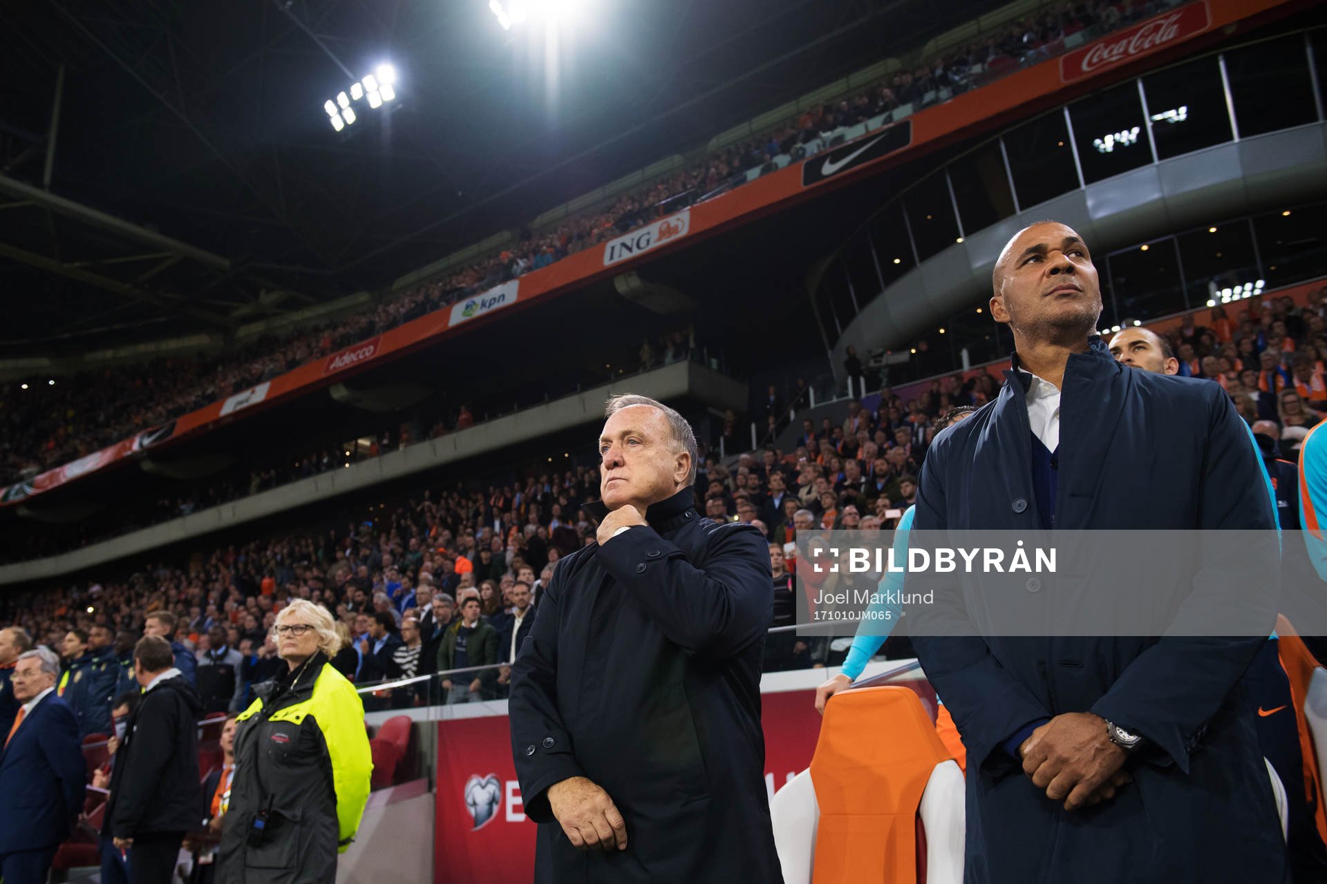 Hollands förbundskapten Dick Advocaat och assisterande