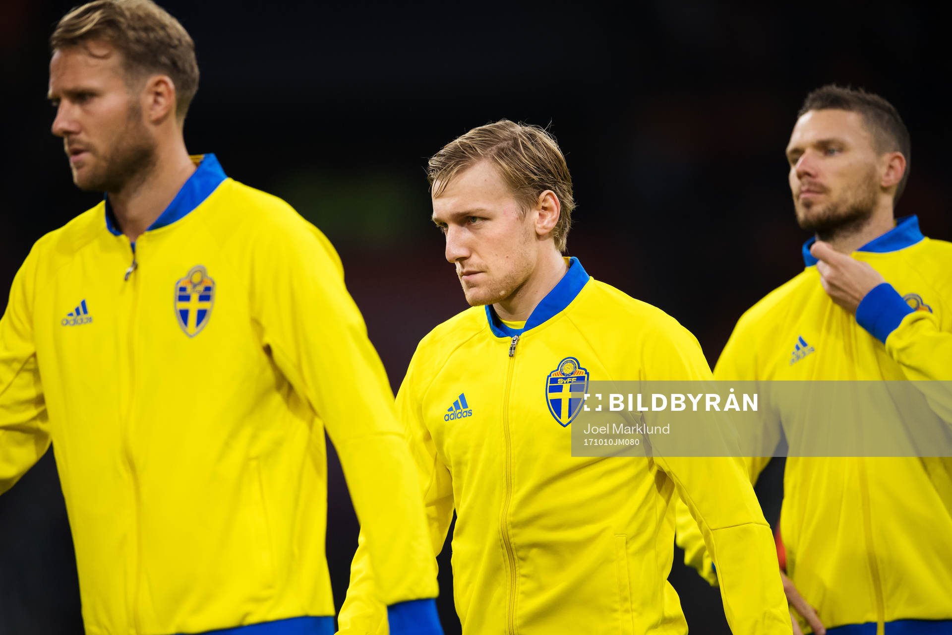 Sveriges Ola Toivonen, Emil Forsberg och Marcus Berg