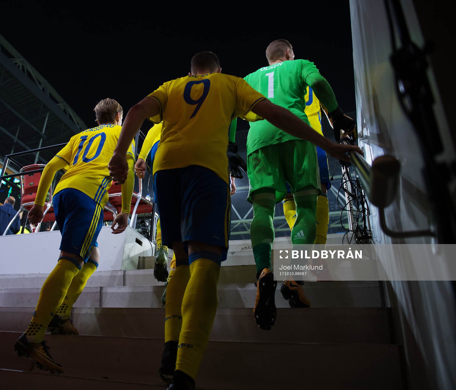 Sveriges Emil Forsberg, Marcus Berg och målvakt Robin