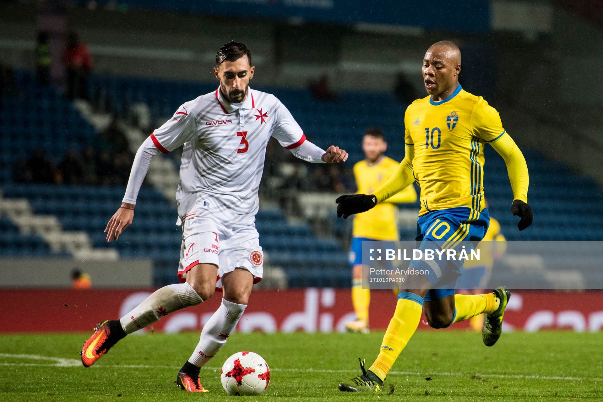 Sveriges Carlos Strandberg och Maltas Kurt Zammit