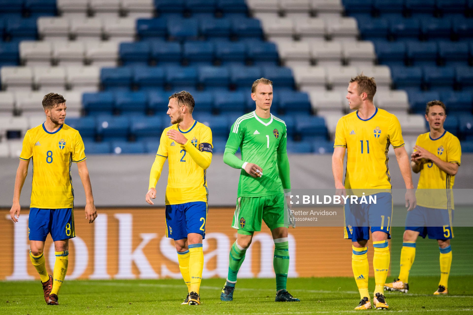 Sveriges Anton Saletros, Linus Wahlqvist, målvakt Pontus